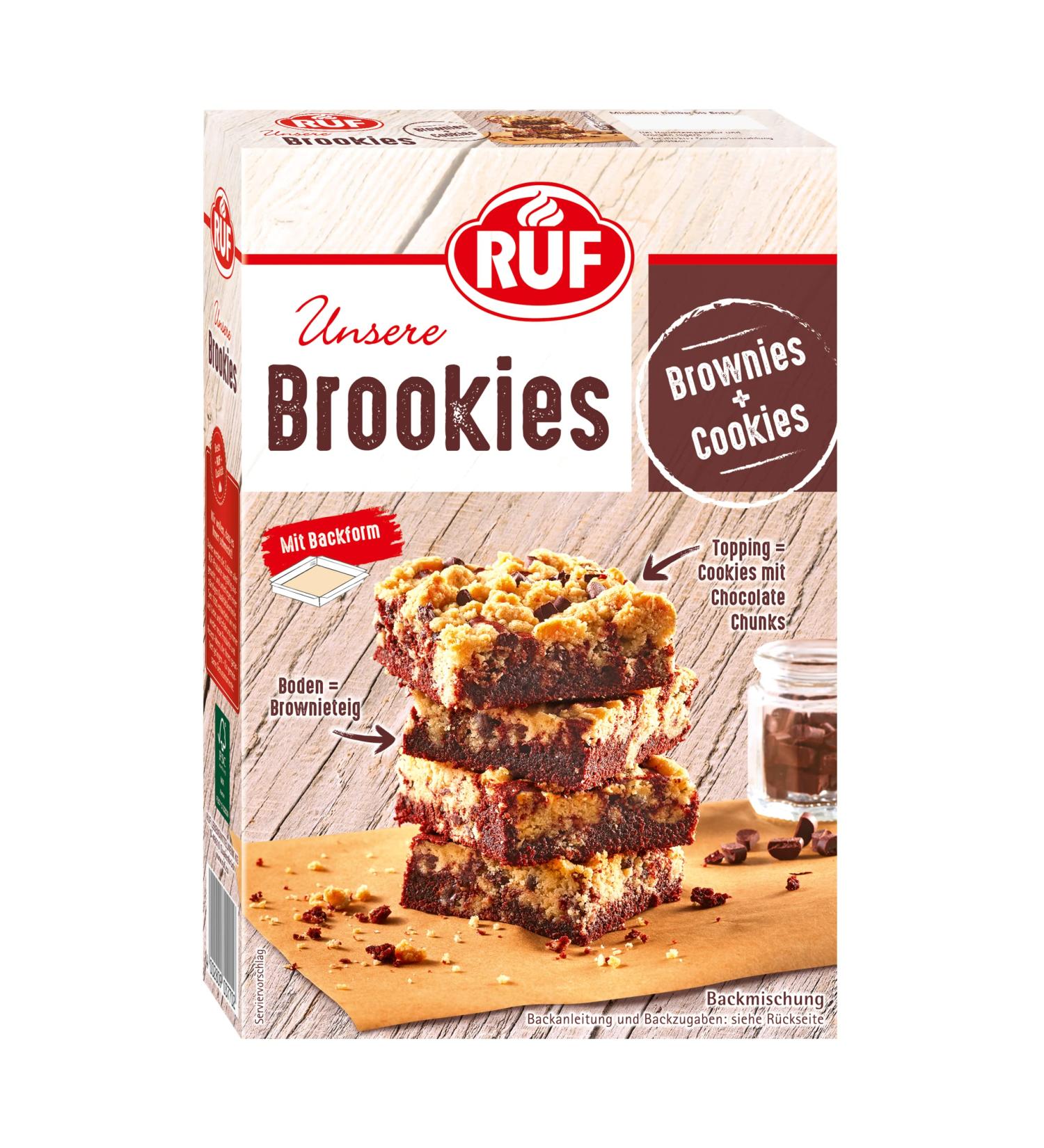 Buy Ruf Brookies - Delicious Brownies & Cookies Baking Mix - 460g | Easy Prep International Shipping - Buy Online on GoSupps.com