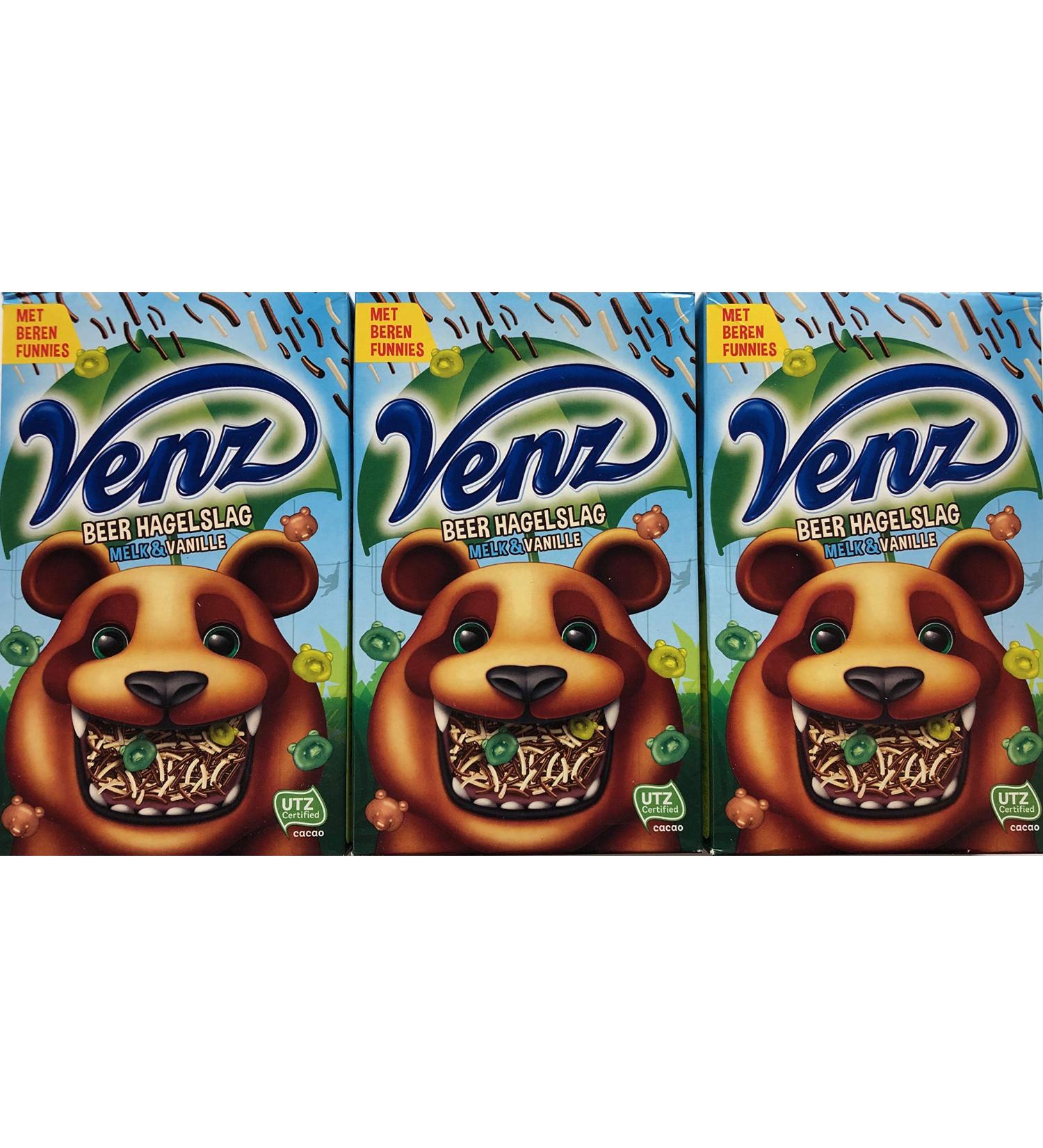 FVLFIL 3X 380g Venz Beer Hagelslag Melk & Vanilla