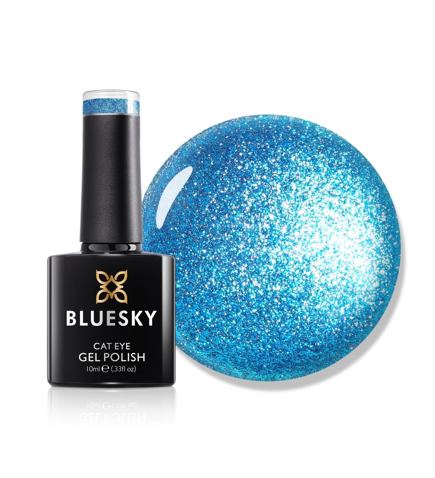 Bluesky Cat Eye Gel Nail Polish 10ml Aquamarine Dream - LSD06 Blue Soak-Off Gel Polish for 21 Day Manicure Professional Salon & Home Use Requires Curing Under UV/LED Lamp - Buy Online on GoSupps.com