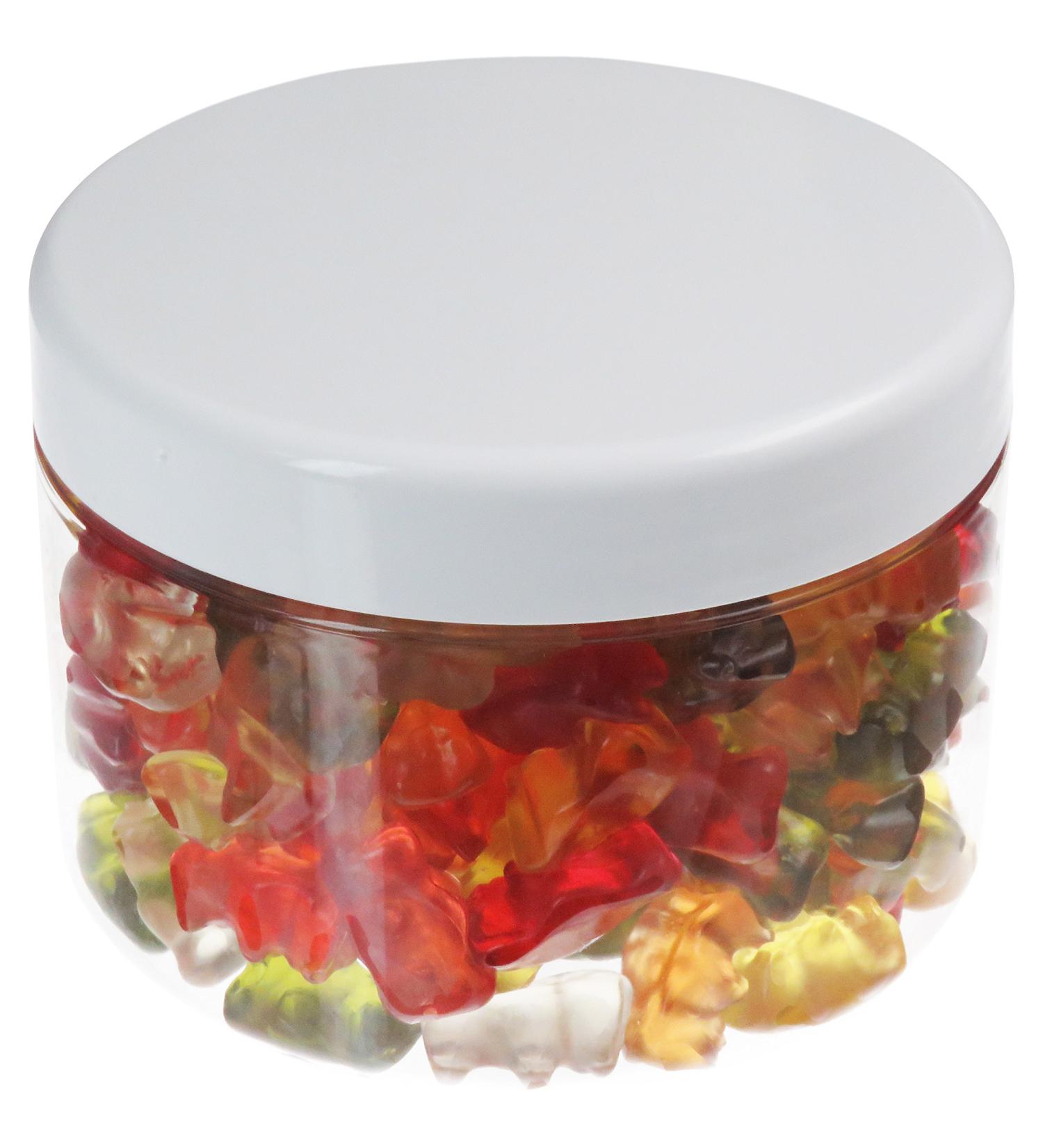 Pohli 450 ml PET jar transparent with white plastic lid 20 pieces