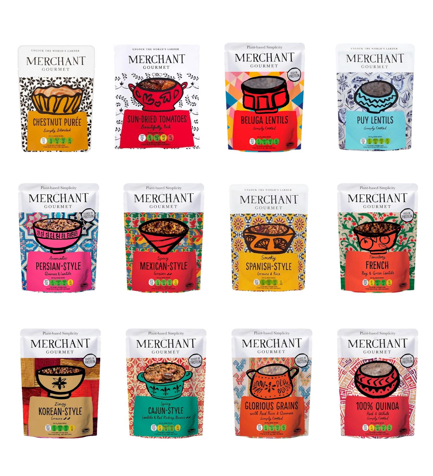 Merchant Gourmet Nut & Seeds Pick N Mix | Choose From 12+ Flavours | Cooked & Peeled Whole Sun-Dried Tomatoes Puy Lentils & French Green Smoky Spanish - Pack of 6 250.00 g (Pack of 6) - Buy Online on GoSupps.com