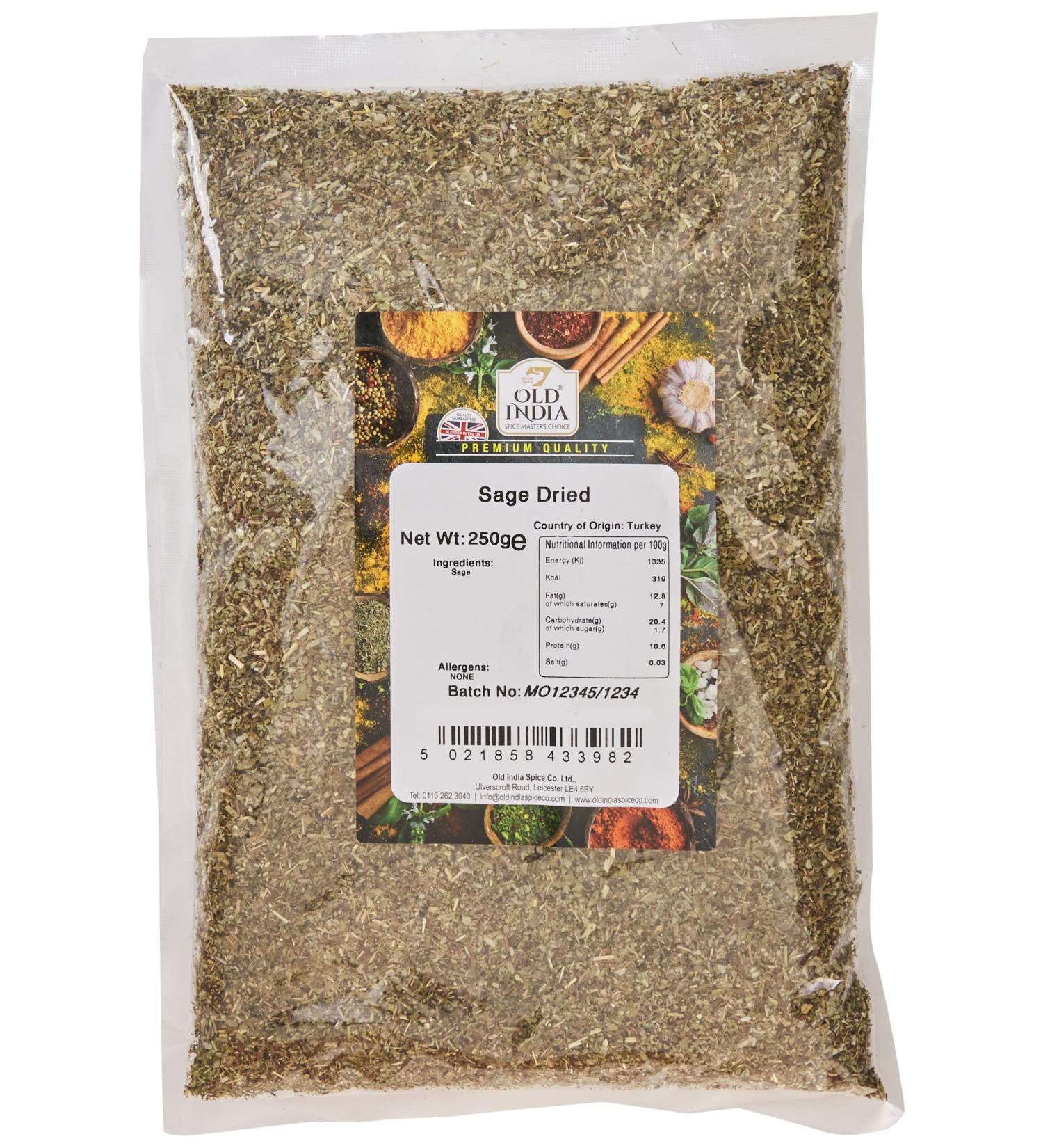Old India Sage Dried 250g - Premium Quality Culinary Herb - Buy Online on GoSupps.com