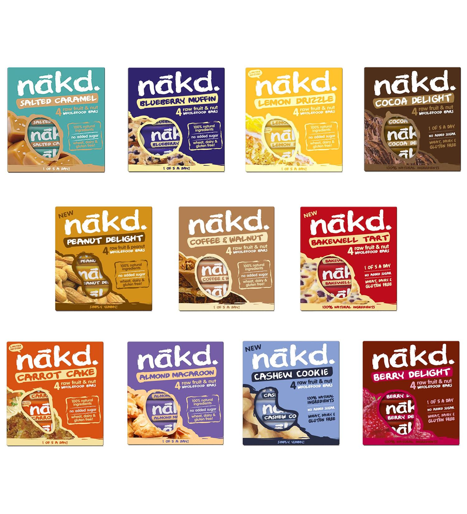 Nakd NAKD Fruit Spoon - No Added Sugar - Vegan Lactose Free Wheat Free & Gluten Free - 44 x 35g