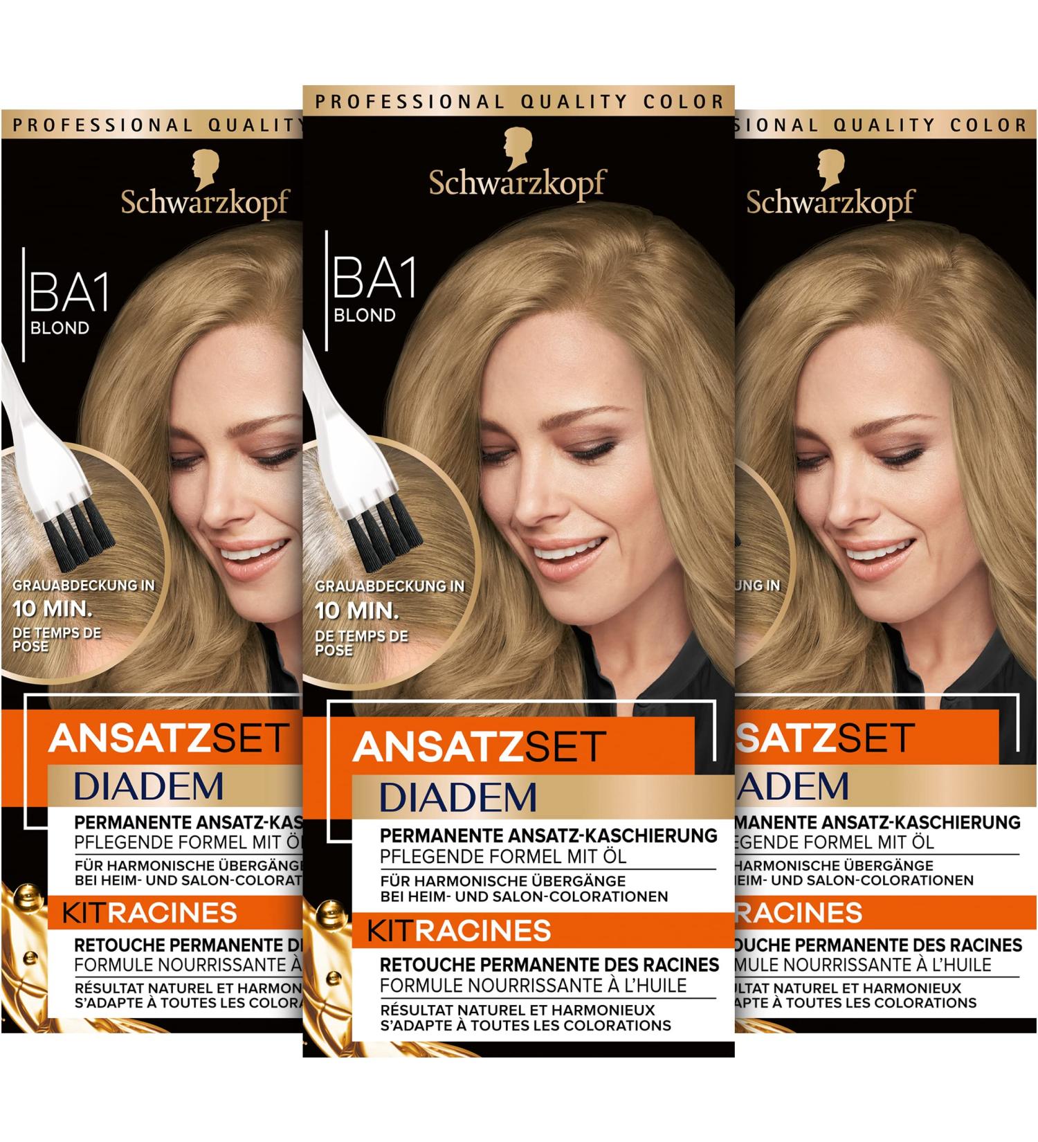 Buy Diadem Set BA1 Blond Level 3 - 10-Minute Permanent Hair Color | Nourishing Oil Formula | 3 Pack - International Shipping Available! - Buy Online on GoSupps.com