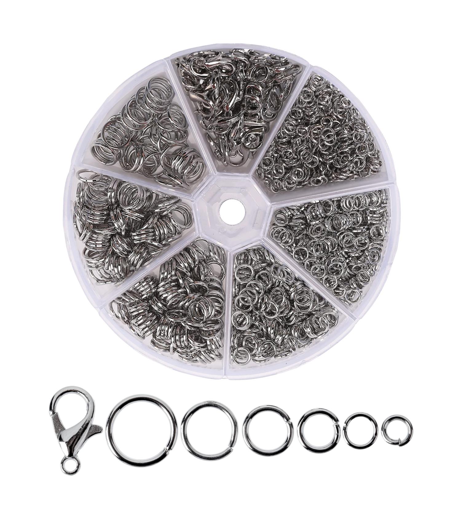 Mr. Pen Silver Open Jump Rings Set - 1014 pcs, 6 Sizes for Jewelry Making | Silver Jump Rings, Lobster Clasps & O Rings Set - Buy Online on GoSupps.com