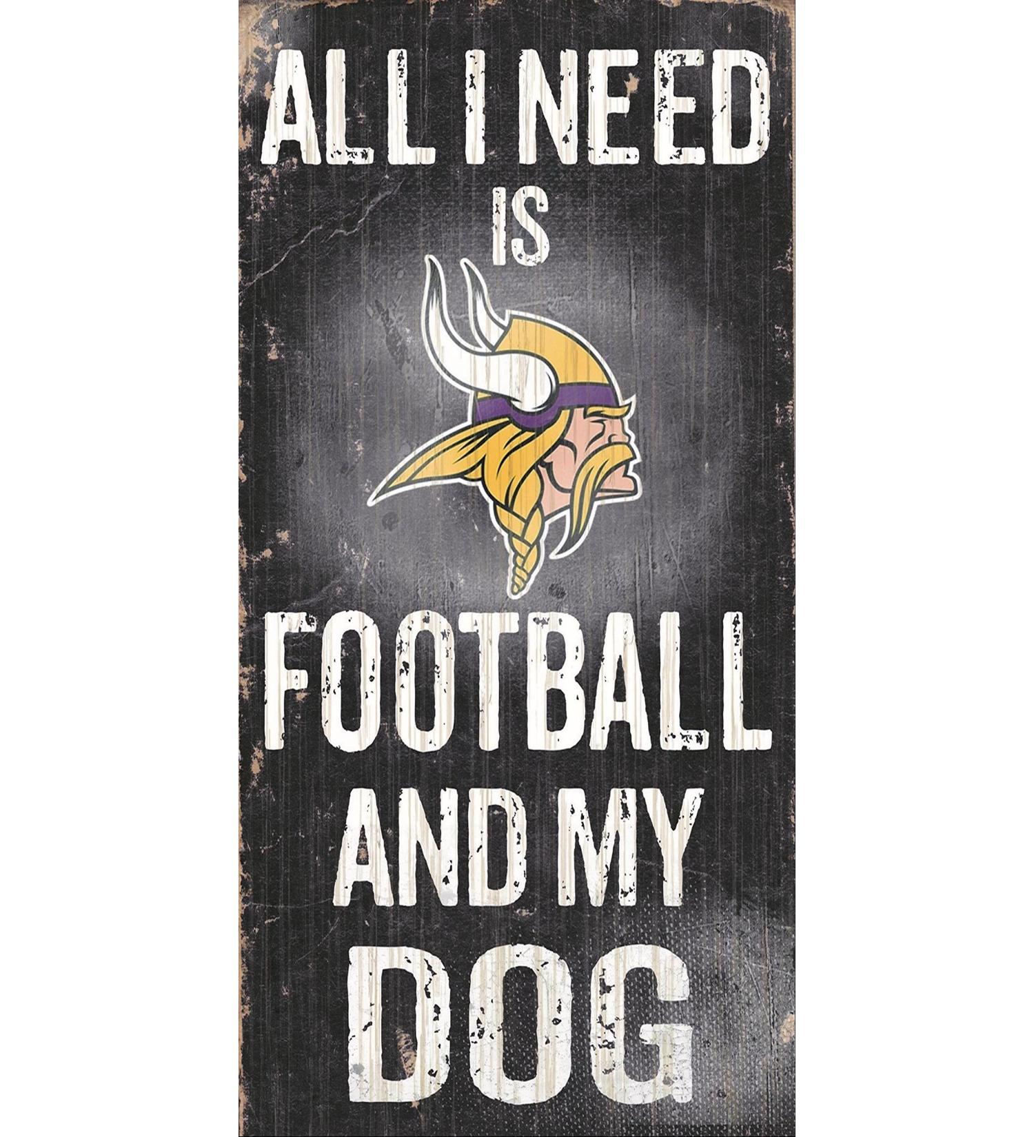Shop NFL Minnesota Vikings Dog Wooden Sign | Fan Creations - International Shipping Available - Buy Online on GoSupps.com