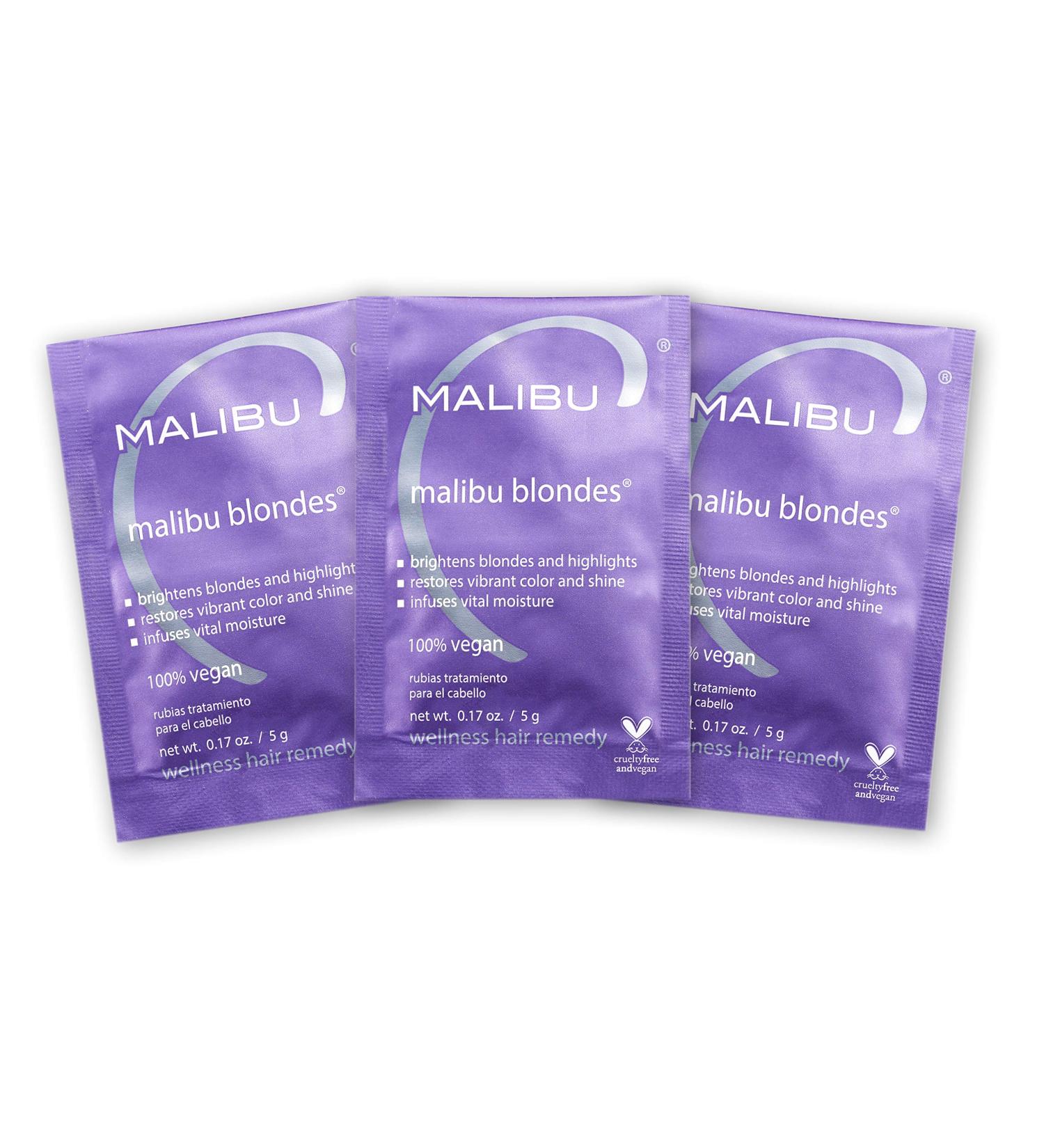 Malibu C Blondes Wellness Hair Remedy - 3 Count Pack - Restore and Revitalize Blonde Hair - Buy Online on GoSupps.com