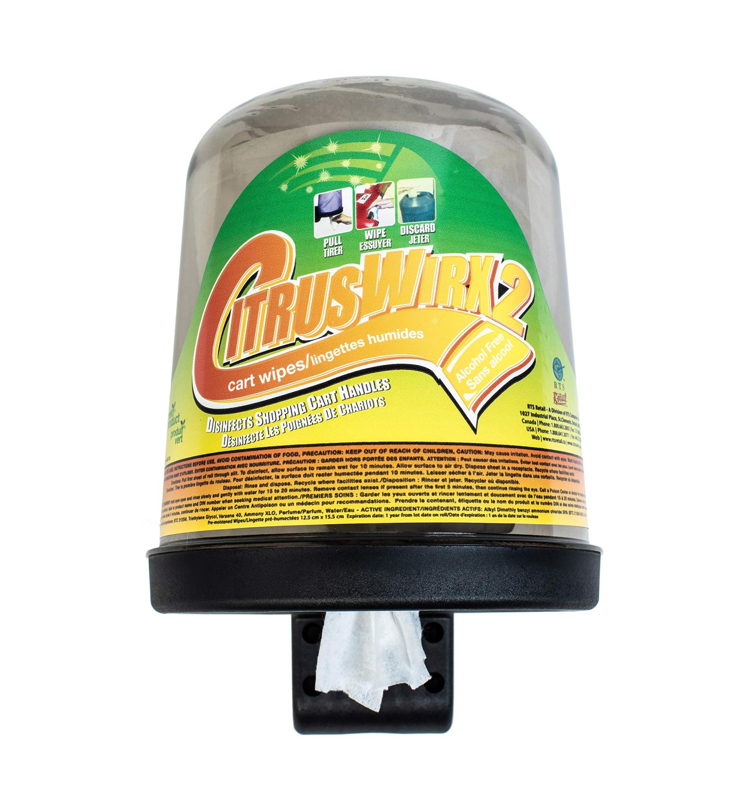 RTS Companies CitrusWirx Disinfectant Wipes Wallmount Dispenser Black - Buy Online on GoSupps.com