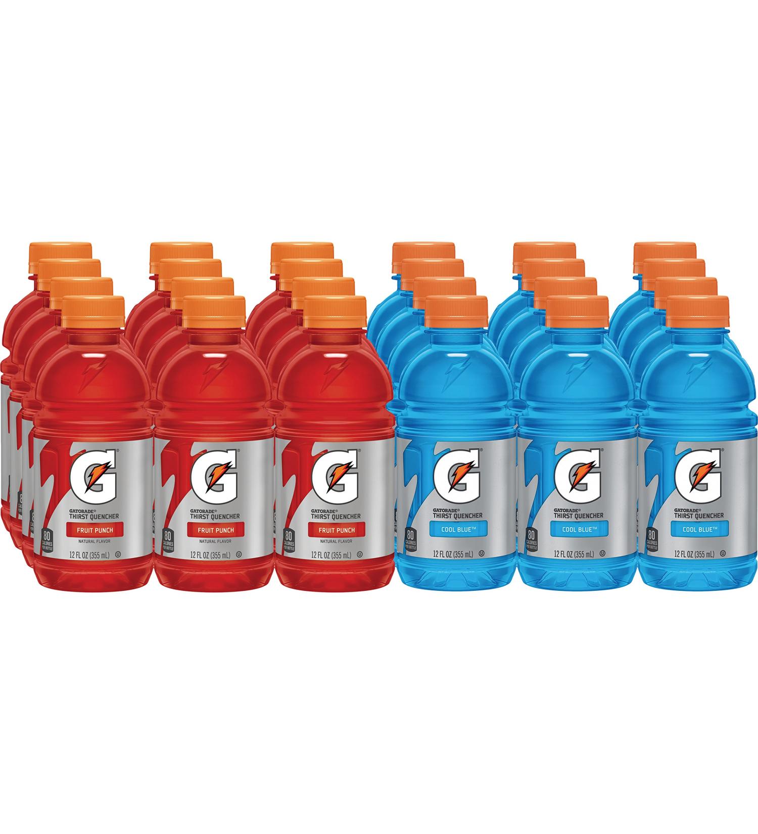 Gatorade Thirst Quencher Variety Pack 12oz (Pack of 24) - Fruit Punch & Cool Blue Flavors - Buy Online on GoSupps.com