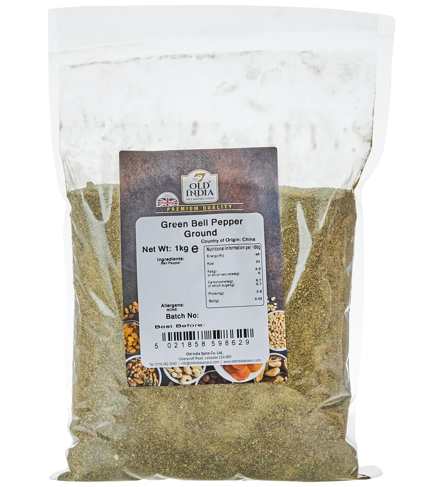 Old India Green Bell Pepper Ground 1kg - Buy Online on GoSupps.com