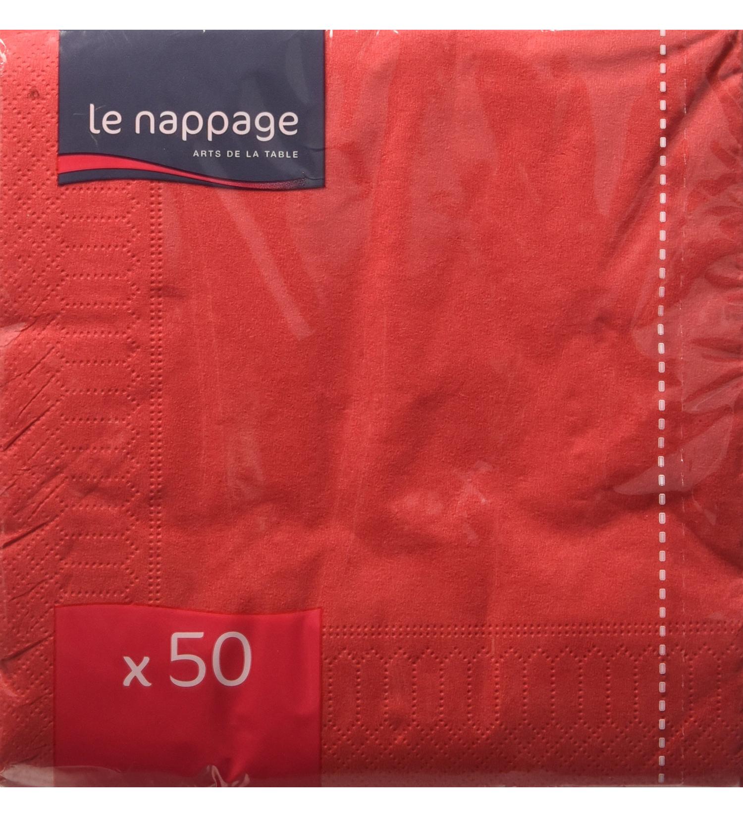 LE NAPPAGE 50 Red Airlaid Napkins - 33x33 cm FSC Certified Luxury Cellulose Wadding - International Shipping Available - Buy Online on GoSupps.com