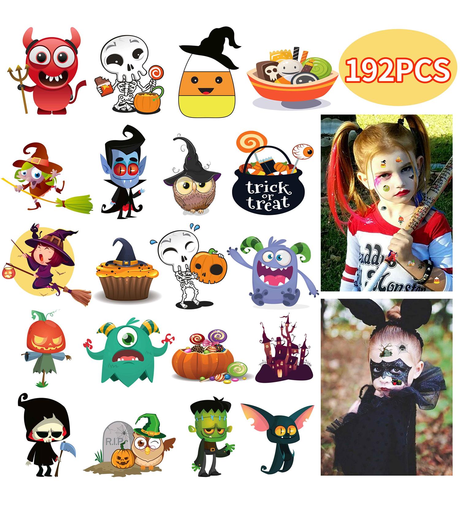 MISS FANTASY Halloween Tattoos - 192 PCS Temporary Glow in The Dark Tattoos for Kids - Buy Online on GoSupps.com