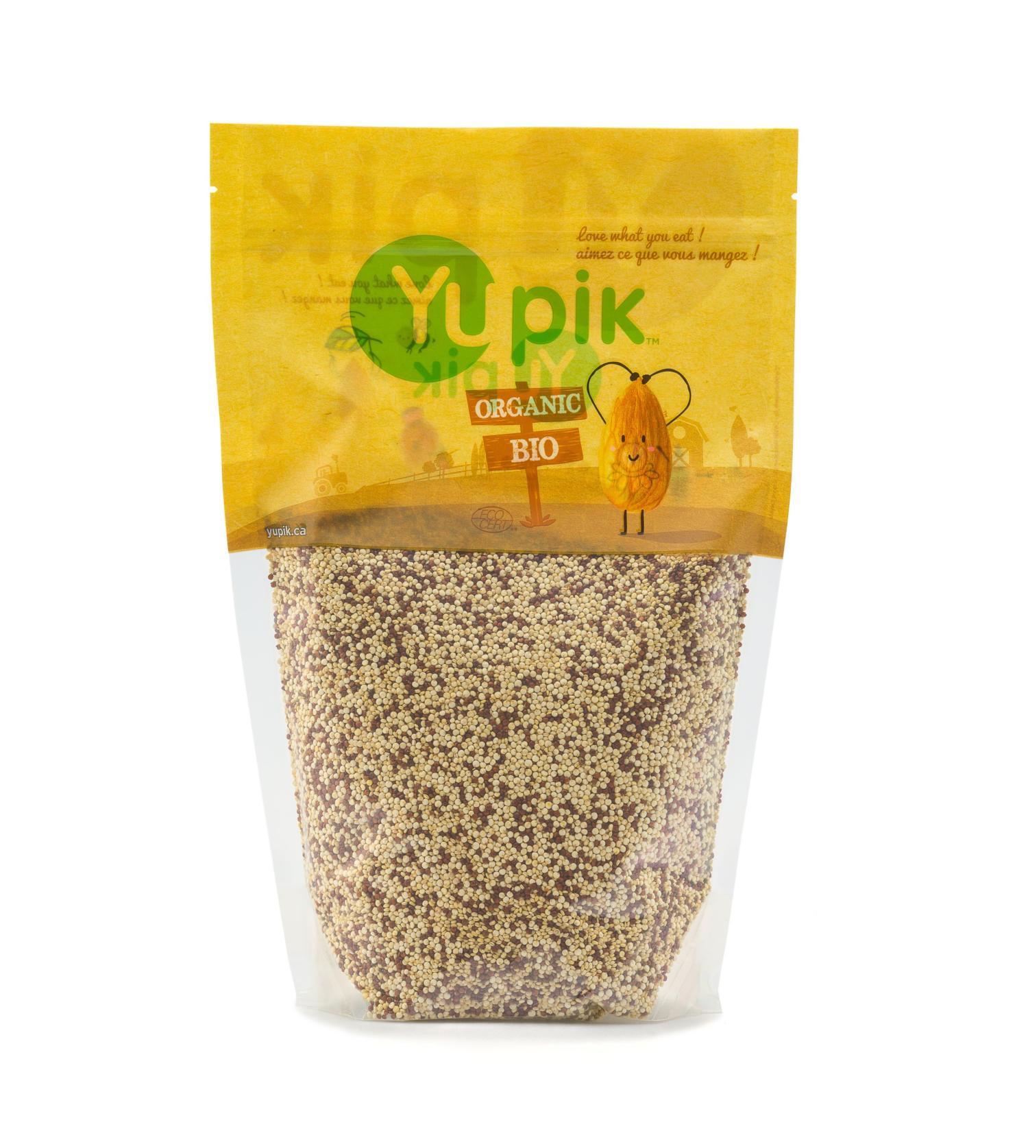 Yupik Organic White & Red Quinoa Mix 1 kg Non-GMO Gluten-Free Kosher Vegan Raw Seeds Blend of White & Red Quinoa Unsalted Oil-Free Source of Fiber & Iron Ideal Replacement to Rice & Pasta - Buy Online on GoSupps.com
