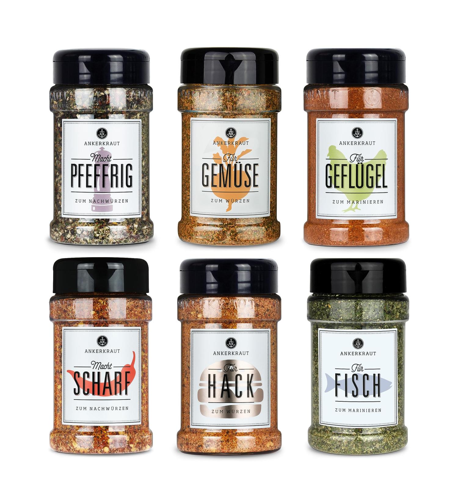Anchor Herb 'Just Cook' Set - 6 Premium Spices for Poultry Fish and Vegetables | 1225g Flavor Bundle - International Shipping Available - Buy Online on GoSupps.com