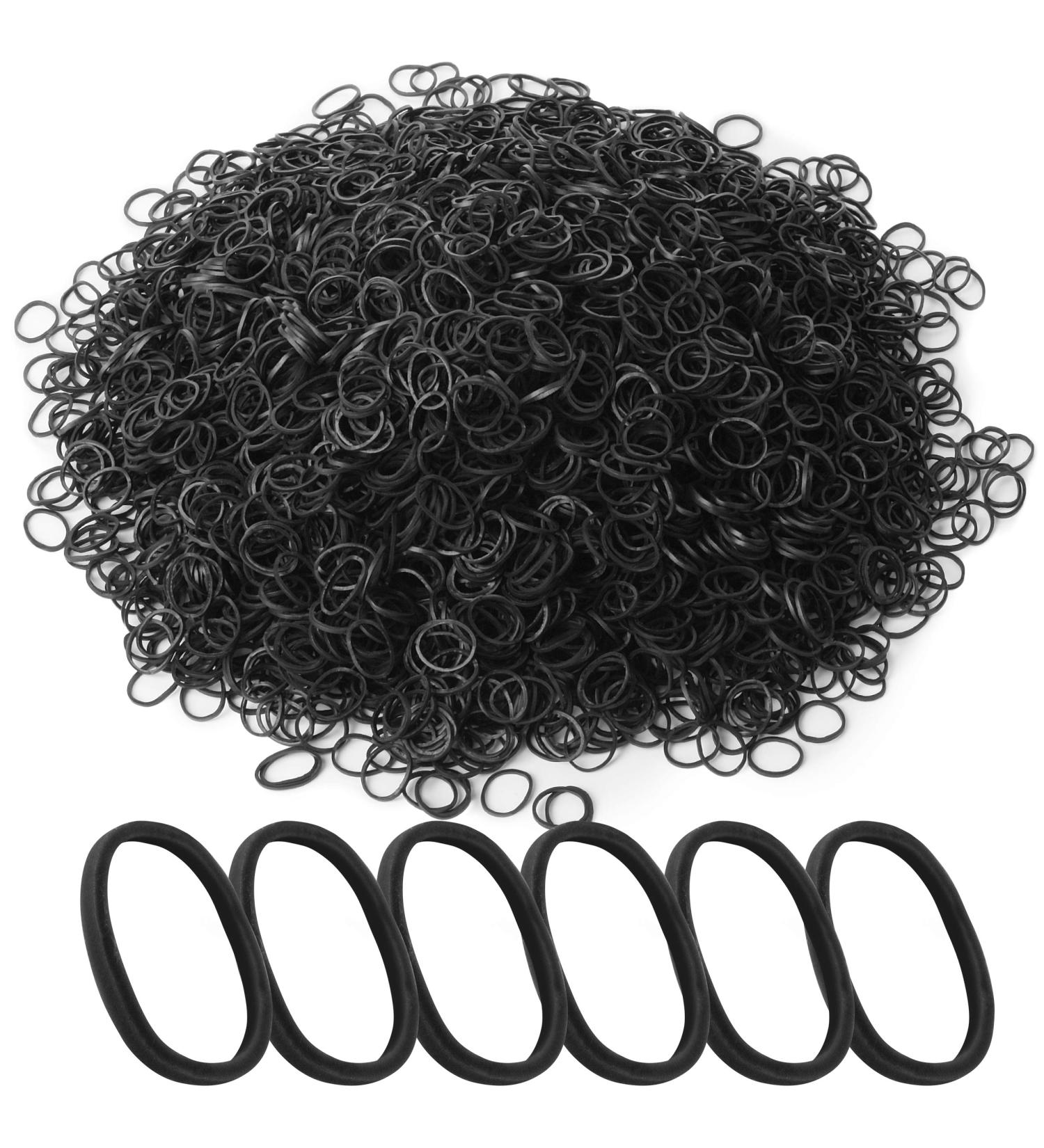 Mr. Pen 2400 Pack Black Rubber Bands for Hair - Small Hair Ties for Girls - Buy Online on GoSupps.com