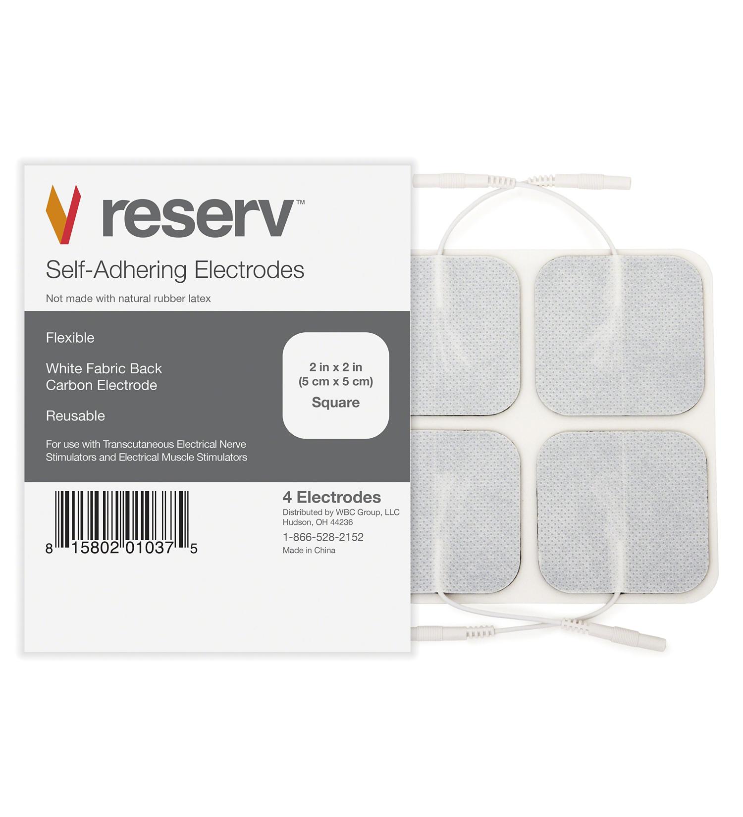 2x2 Premium Re-Usable Self Adhesive Electrode Pads for TENS/EMS Unit - Fabric Backed with Premium Gel - Latex Free (20 Pack) - Buy Online on GoSupps.com