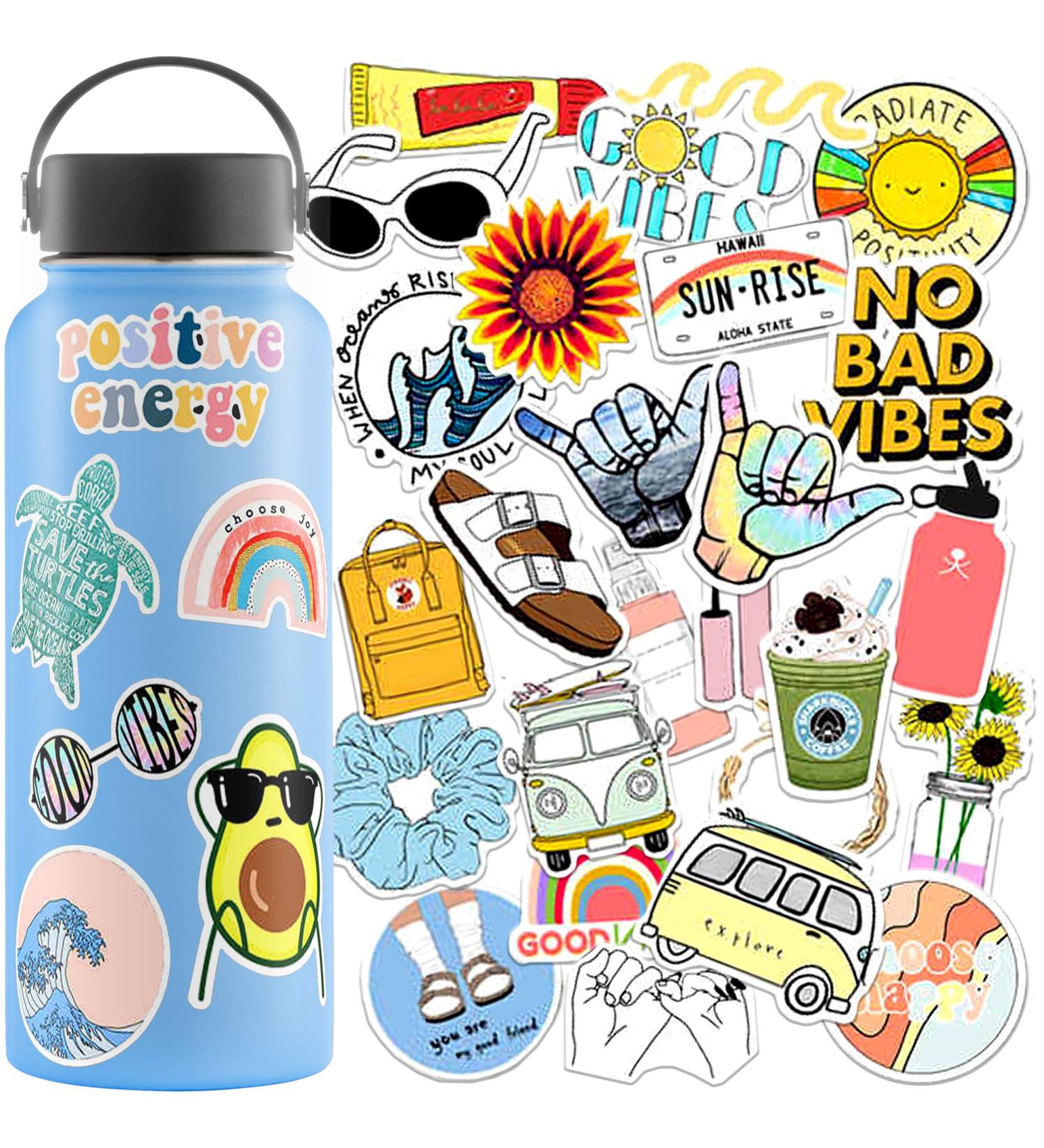 Cute Waterproof Stickers for Water Bottles and Laptops - 35 Pack Vinyl Stickers for Teens and Kids | USA Company - Buy Online on GoSupps.com