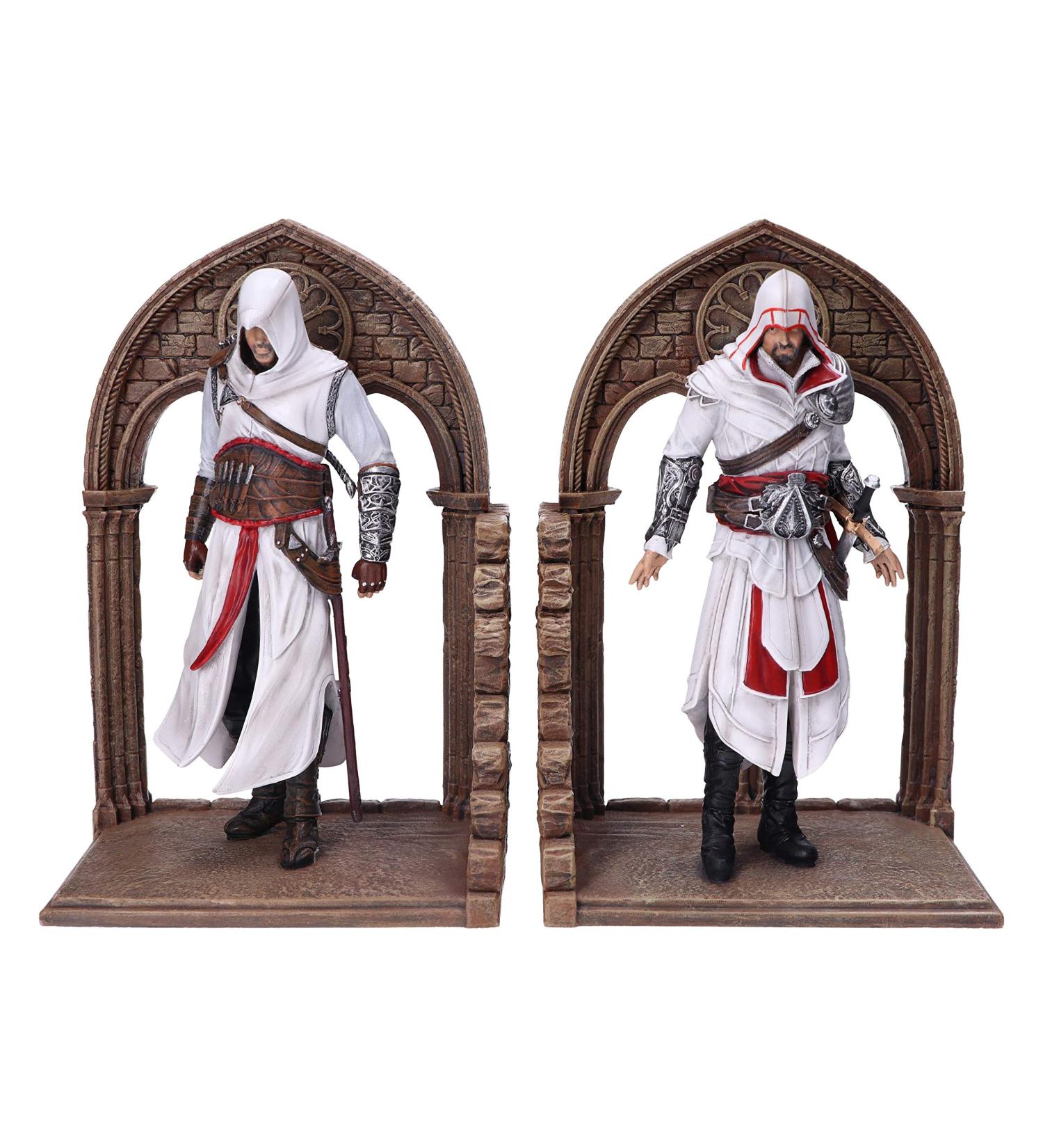 Shop Nemesis Now Official Assassins Creed Altair & Ezio Library Gaming Bookends | Resin 24cm - International Shipping - Buy Online on GoSupps.com