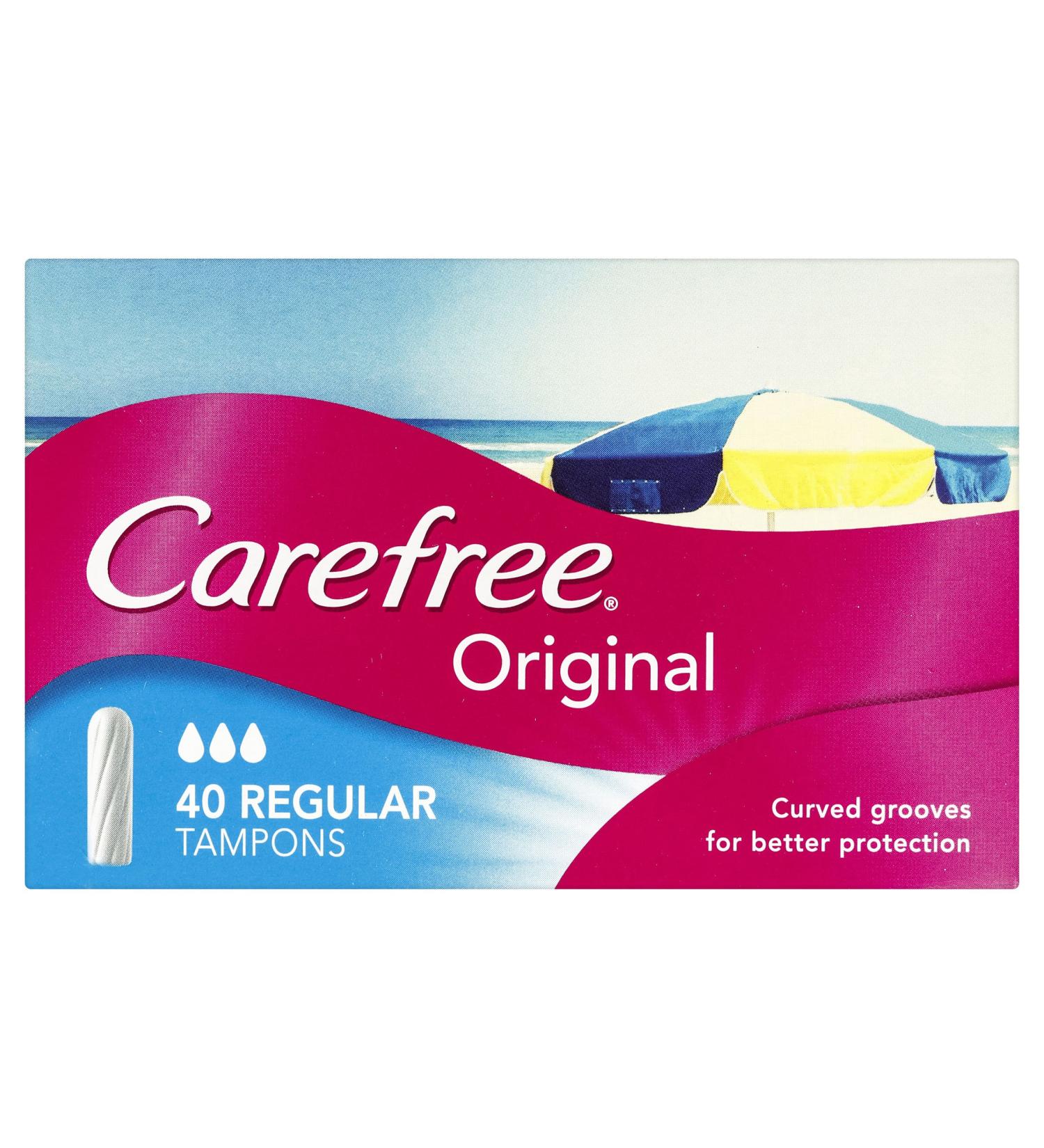 Carefree Original Tampons Regular 40 Pack - Convenient Menstrual Protection - Buy Online on GoSupps.com