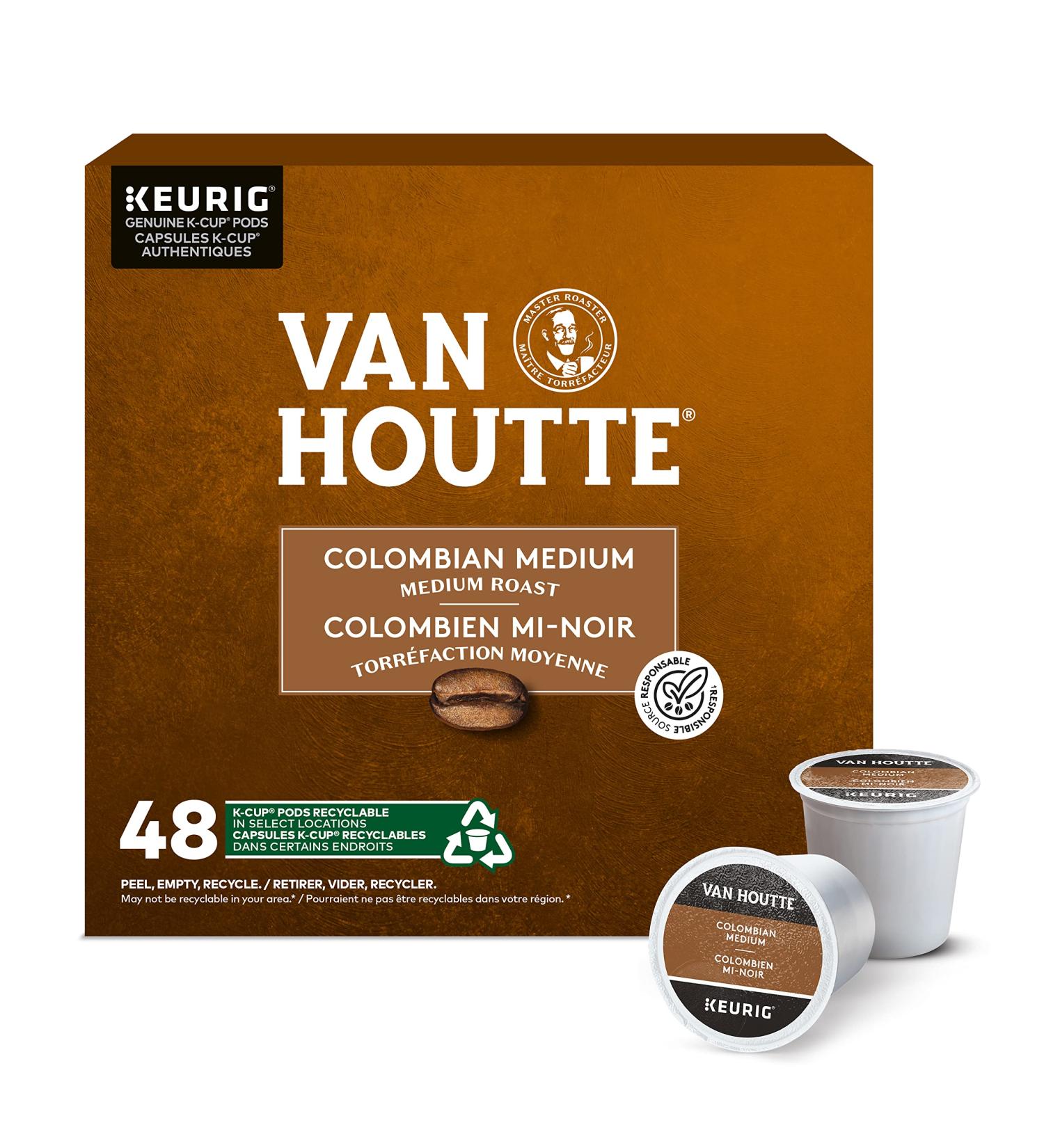 Van Houtte Colombian Medium Roast K-Cup Coffee Pods 48 Count For Keurig Coffee Makers Colombian Medium 1 Count ( Pack of 48 ) - Buy Online on GoSupps.com