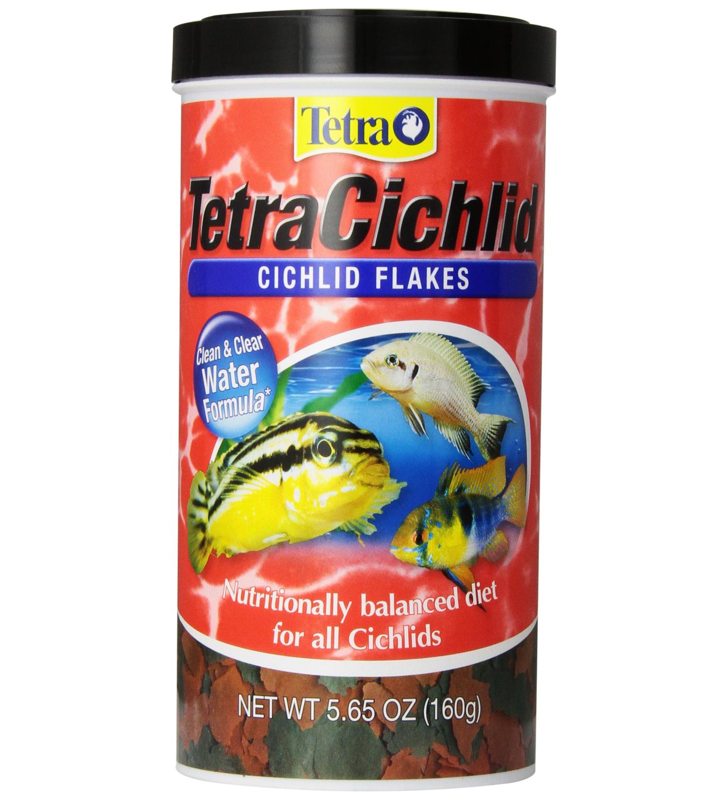 Tetra TetraCichlid Balanced Diet Flakes 5.65oz - Cichlid Fish Food - Buy Online on GoSupps.com