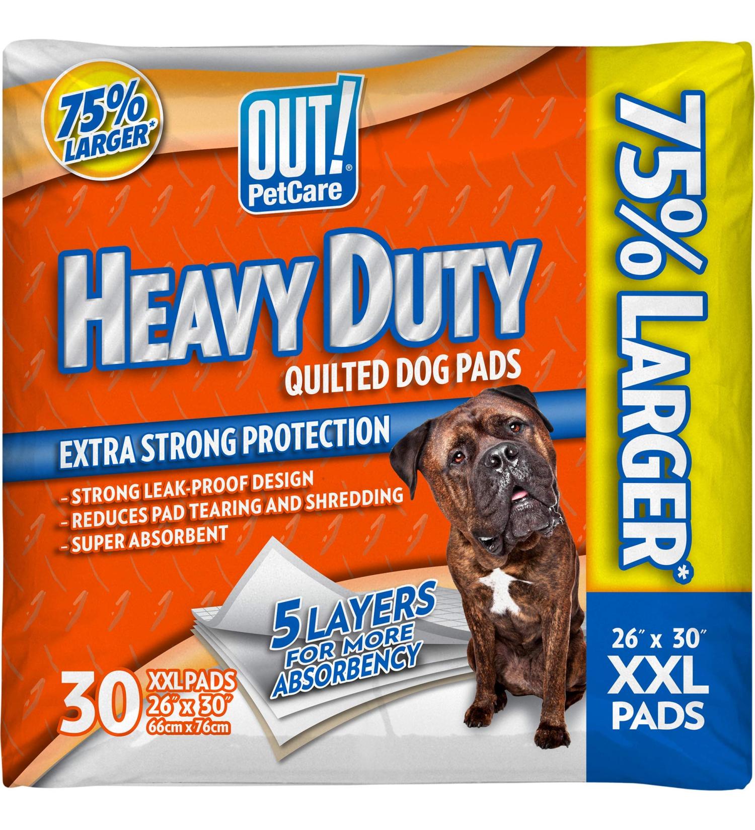 OUT! Heavy Duty XXL Dog Pads - 30 Absorbent Pet Training Pads | 26 x 30 Inches - Buy Online on GoSupps.com