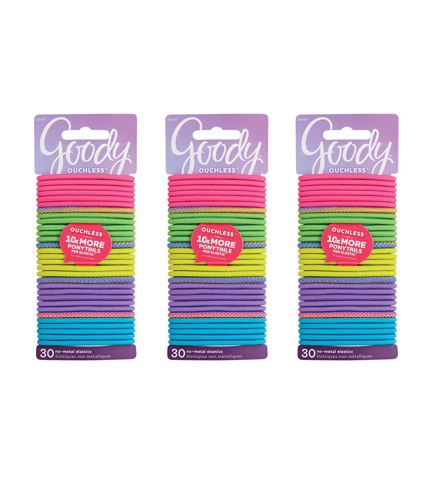 Goody Ouchless Neon Tribal Braided Elastics - 30 Count (Pack of 3) for Medium Hair - Buy Online on GoSupps.com