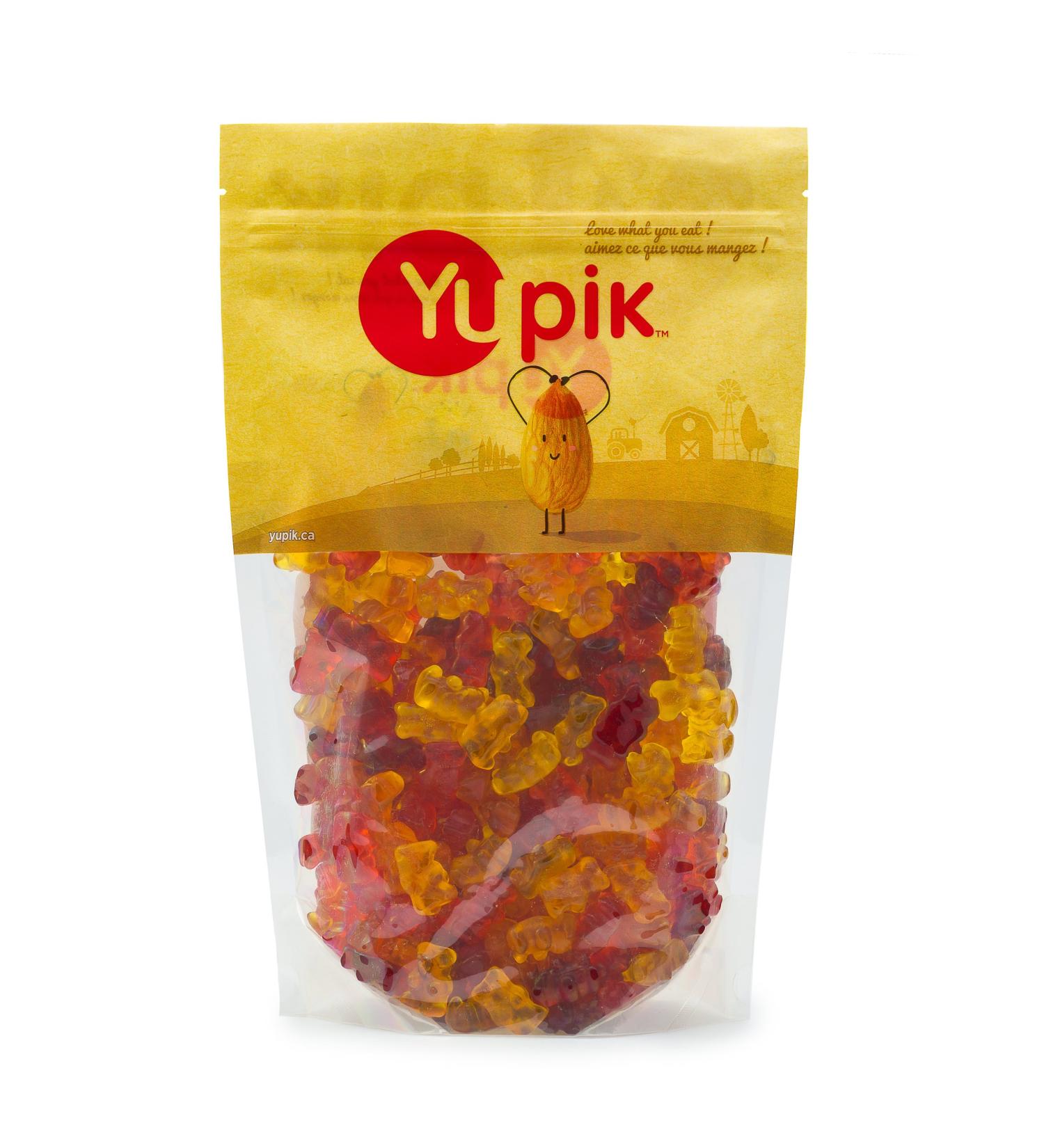 Yupik Fruit Gummy Bears Natural Colors & Flavors 1 kg 6 Count Gluten-Free Made From Fruit Juice Chewy & Soft Gummies Fun Treat Sweet Candy Delicious Snack Ideal for Gifting Holidays Fruit 1 kg (Pack of 6) - Buy Online on GoSupps.com