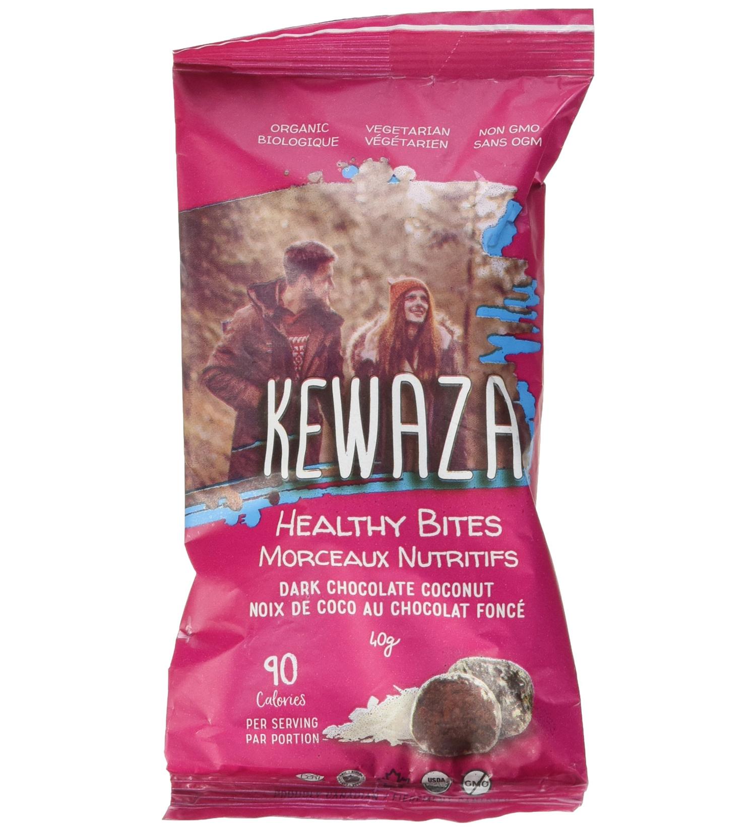 Kewaza Dark Chocolate Coconut Energy Ball 34g Pack of 10 - Buy Online on GoSupps.com