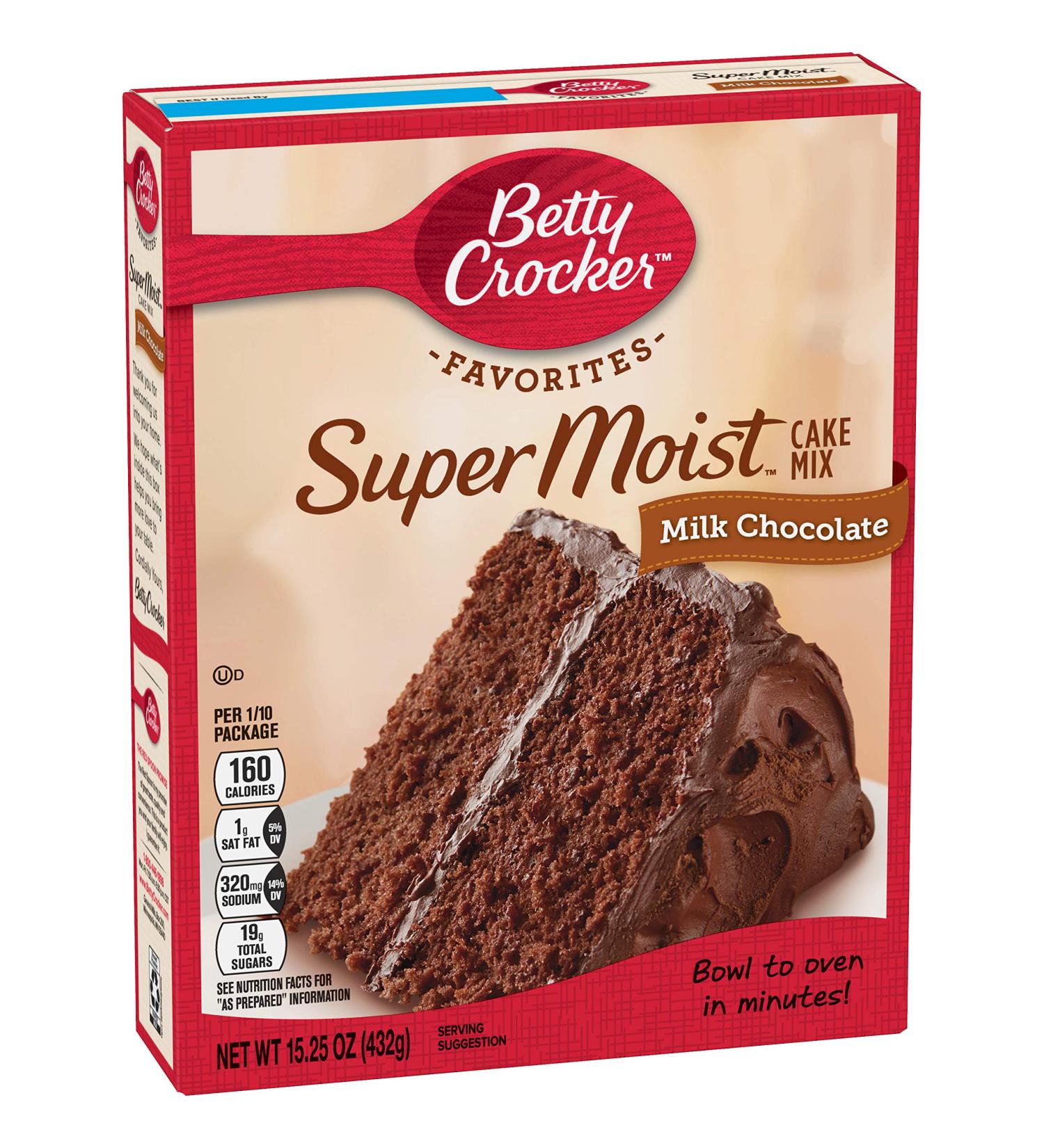 Betty Crocker Super Moist Milk Chocolate Cake Mix 15.25 oz - Delicious and Easy to Bake - Buy Online on GoSupps.com