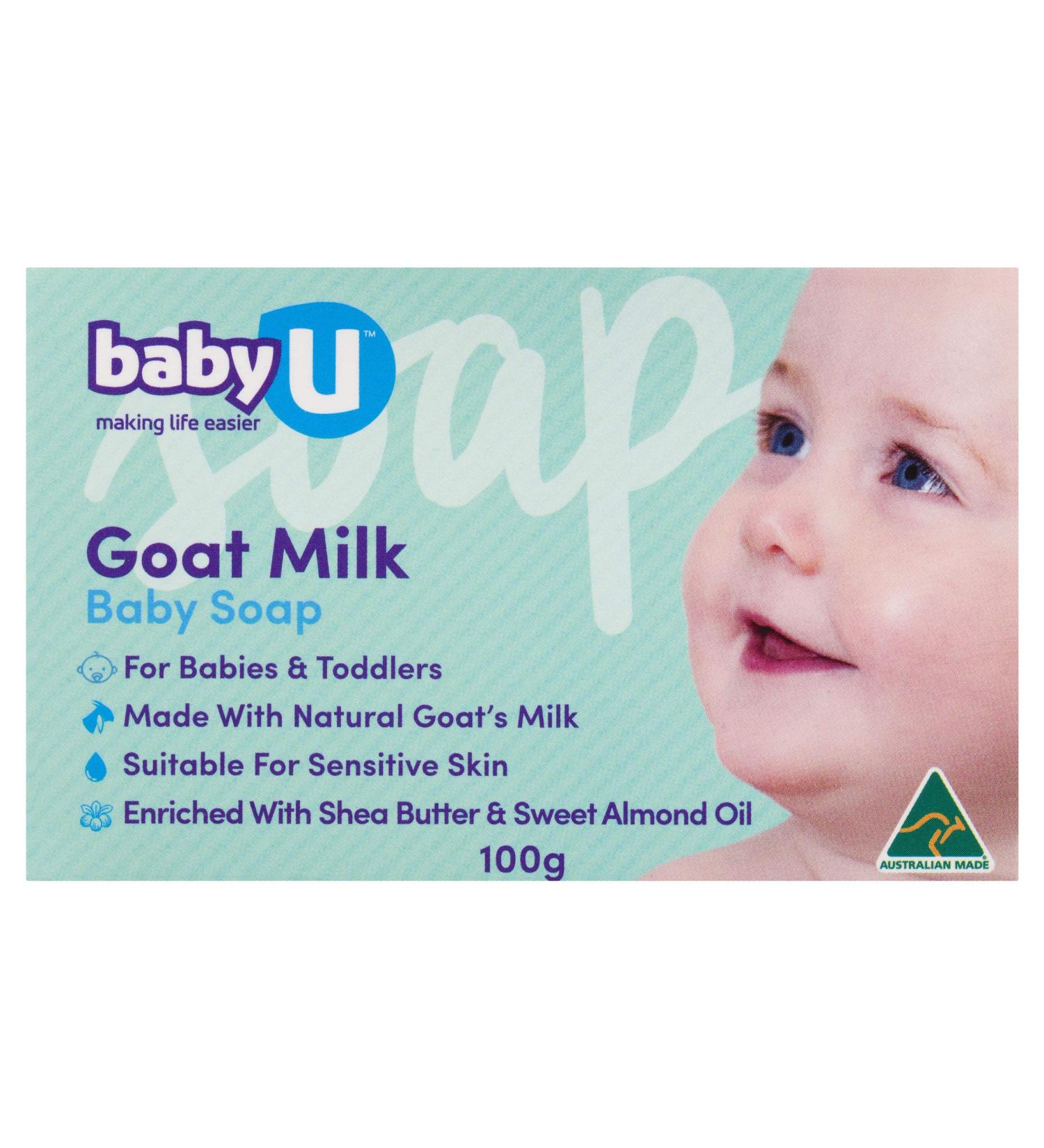 Baby U Goat Milk Baby Soap 100g - Gentle Cleansing for Soft Baby Skin - Buy Online on GoSupps.com