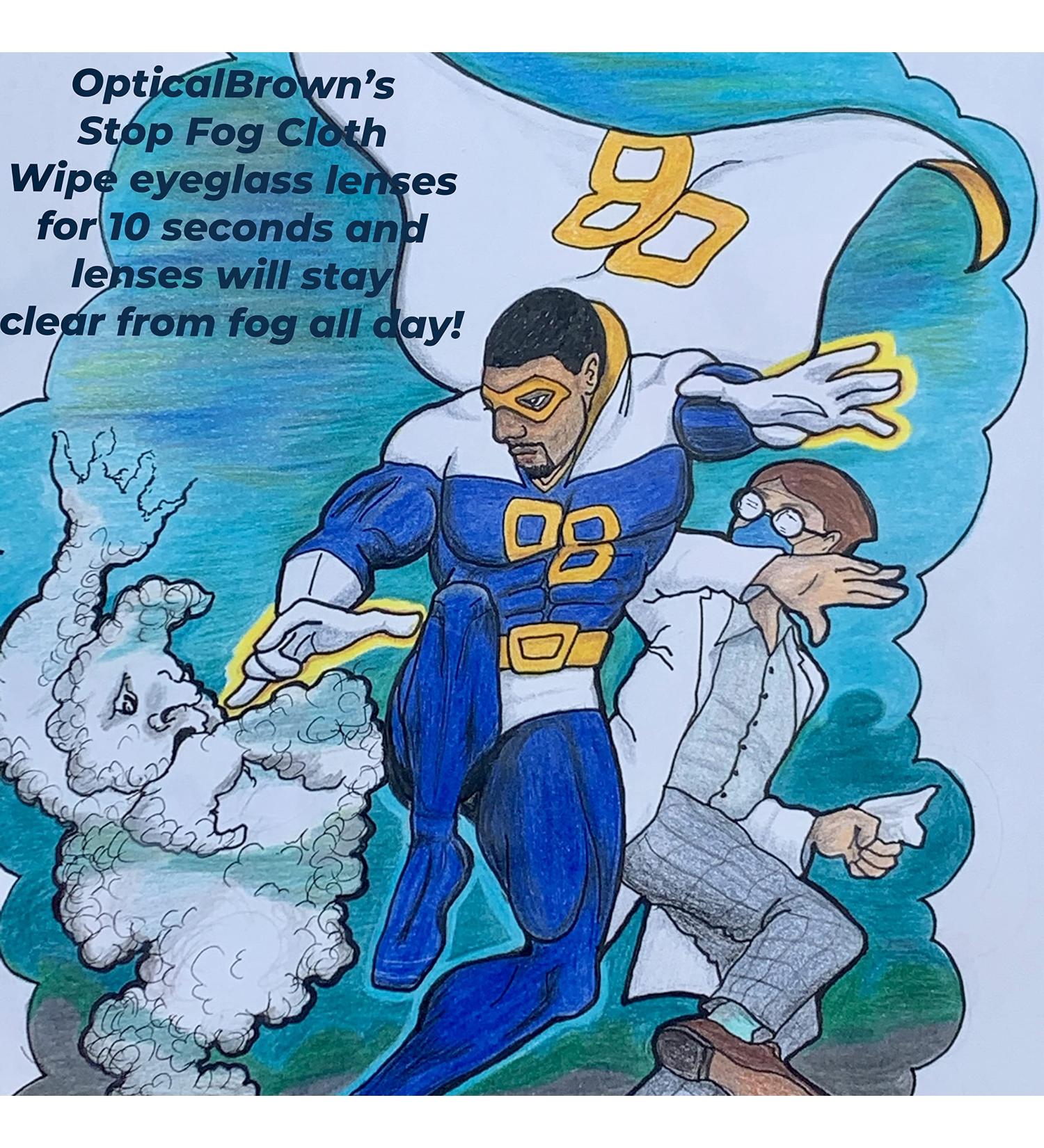 Buy Generic Optical Brown Stop Fog Cloth | Microfiber Anti-Fog Cloth - Blue 5x6 inches - International Shipping Available - Buy Online on GoSupps.com