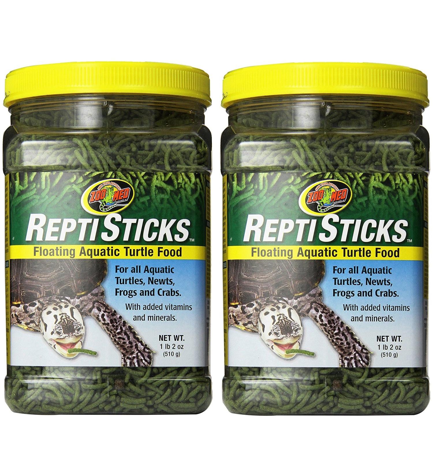 (2 Pack) Zoo Med ReptiSticks Floating Aquatic Turtle Food