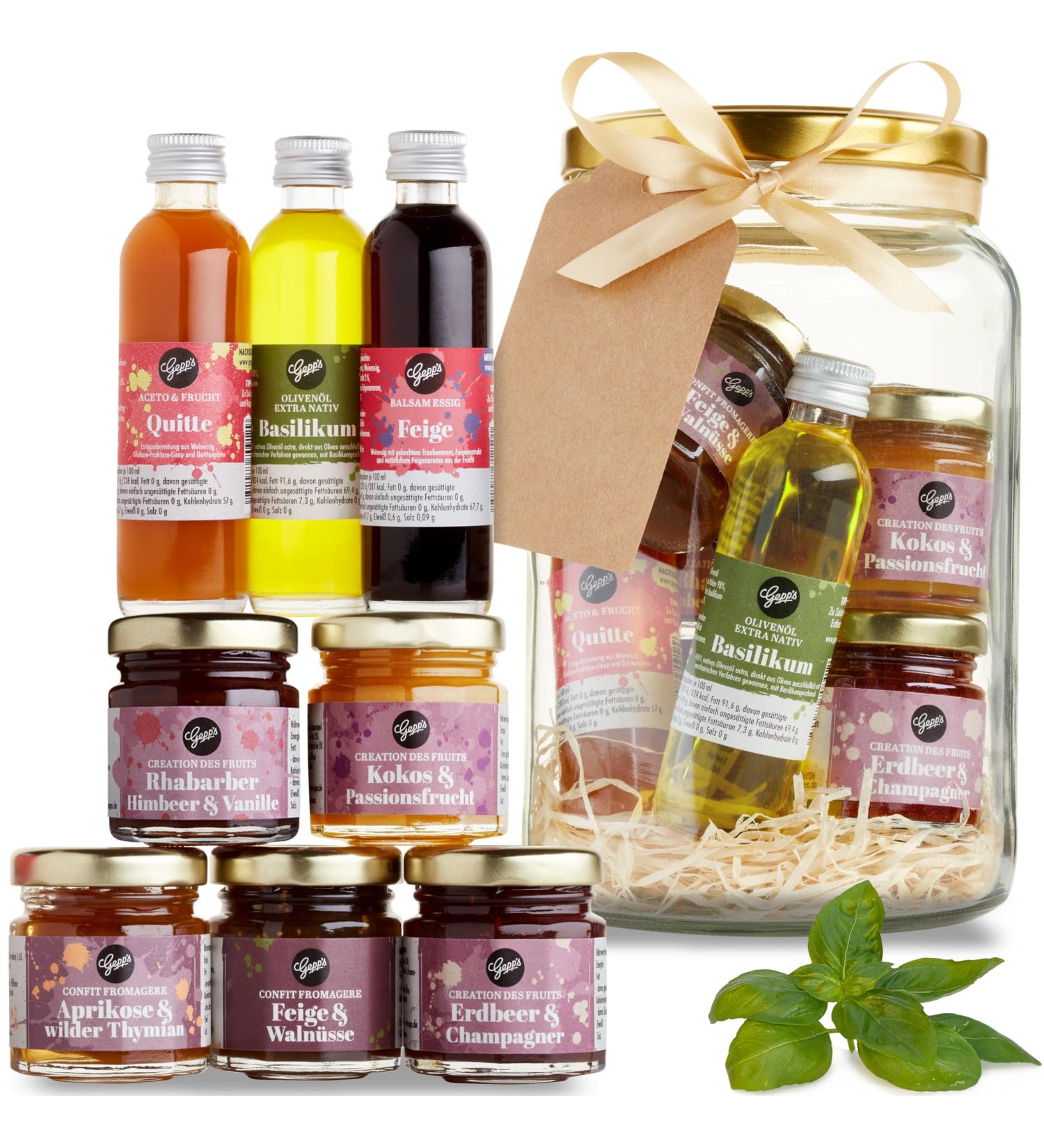 Gepp's Delicatessen DIY Gift Set | Premium Vinegar Oil Jams & Spreads | Elegant Packaging for Decorative Queens - Perfect International Gift - Buy Online on GoSupps.com