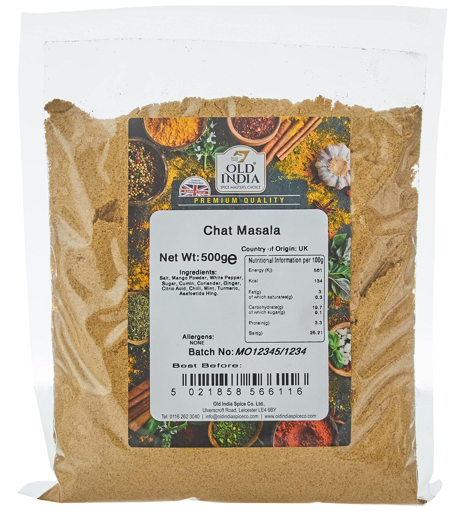 Old India Chat Masala 500g - Authentic Indian Spice Blend for Tastier Chaat - 1 Pack - Buy Online on GoSupps.com
