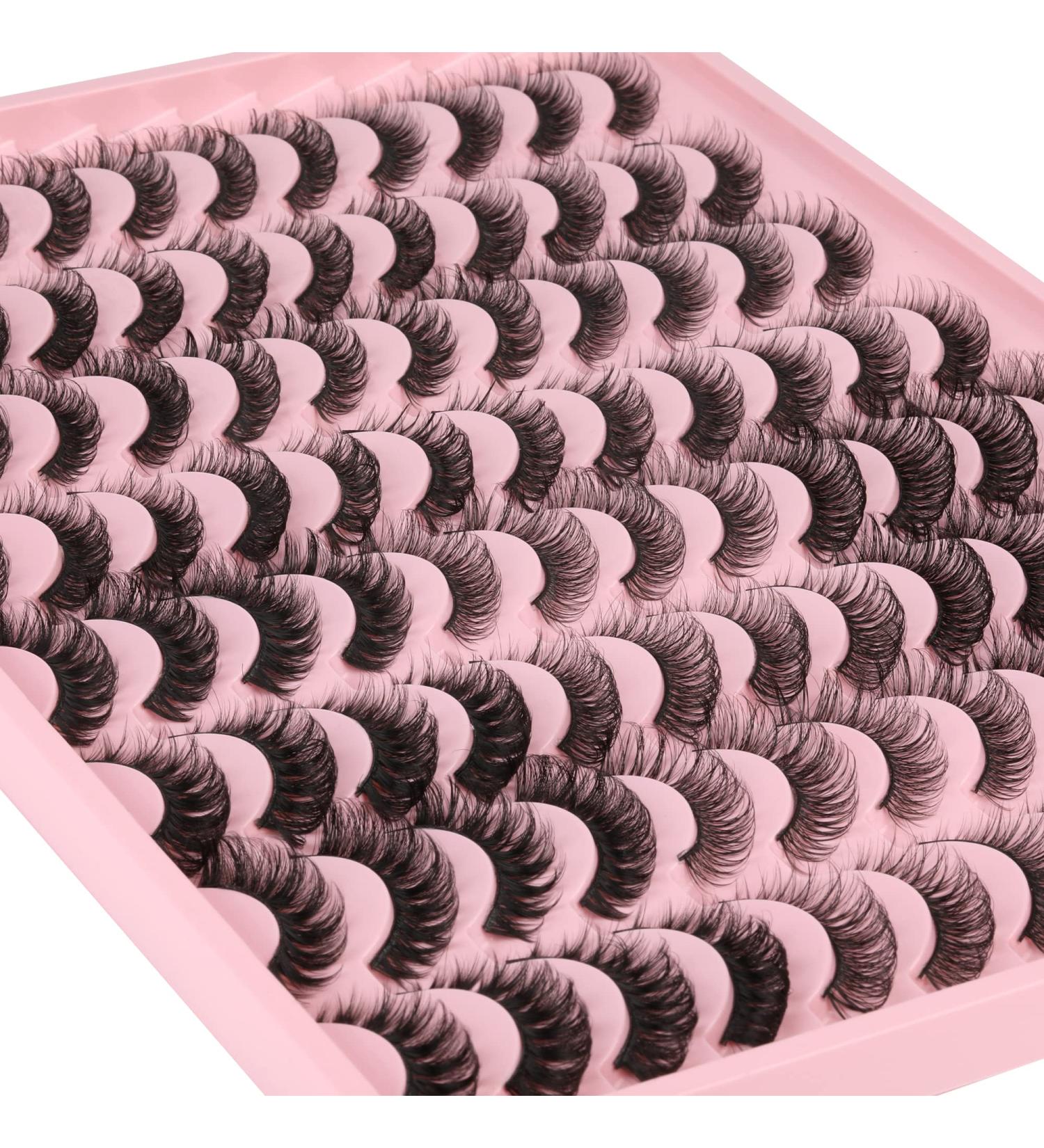 WIWOSEO 3D Faux Mink False Eyelashes - Russian Strip Lashes, 6 Styles, 15-18MM, 48 Pairs - Buy Online on GoSupps.com