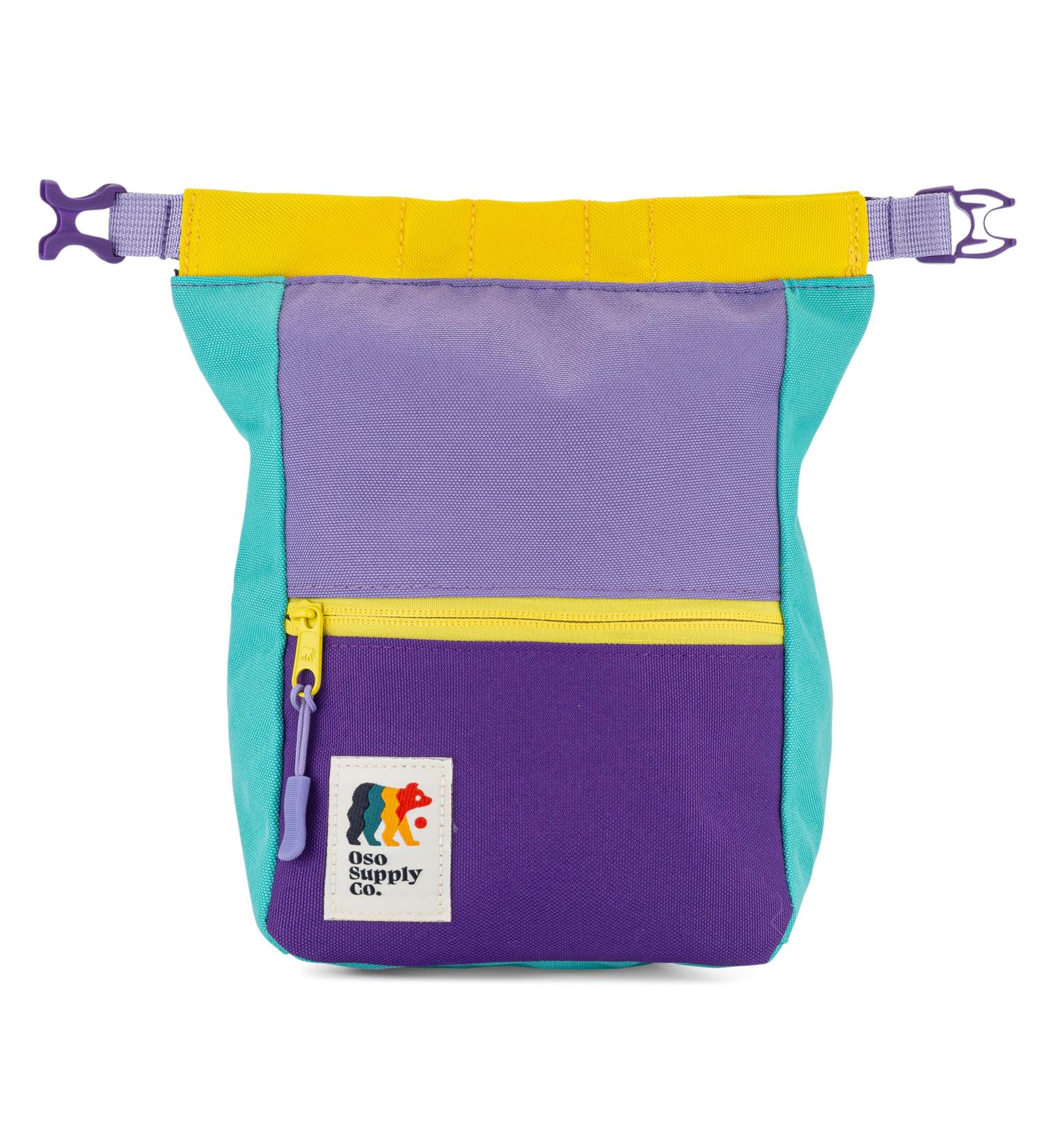 OSO Supply Co Crux Boulder-Creide Bucket Large Chalk Bag for Climbing Weightlifting & Gymnastics | Magnetic Lock & Zip Pockets | Lavender/Sea Foam Green - Buy Online on GoSupps.com