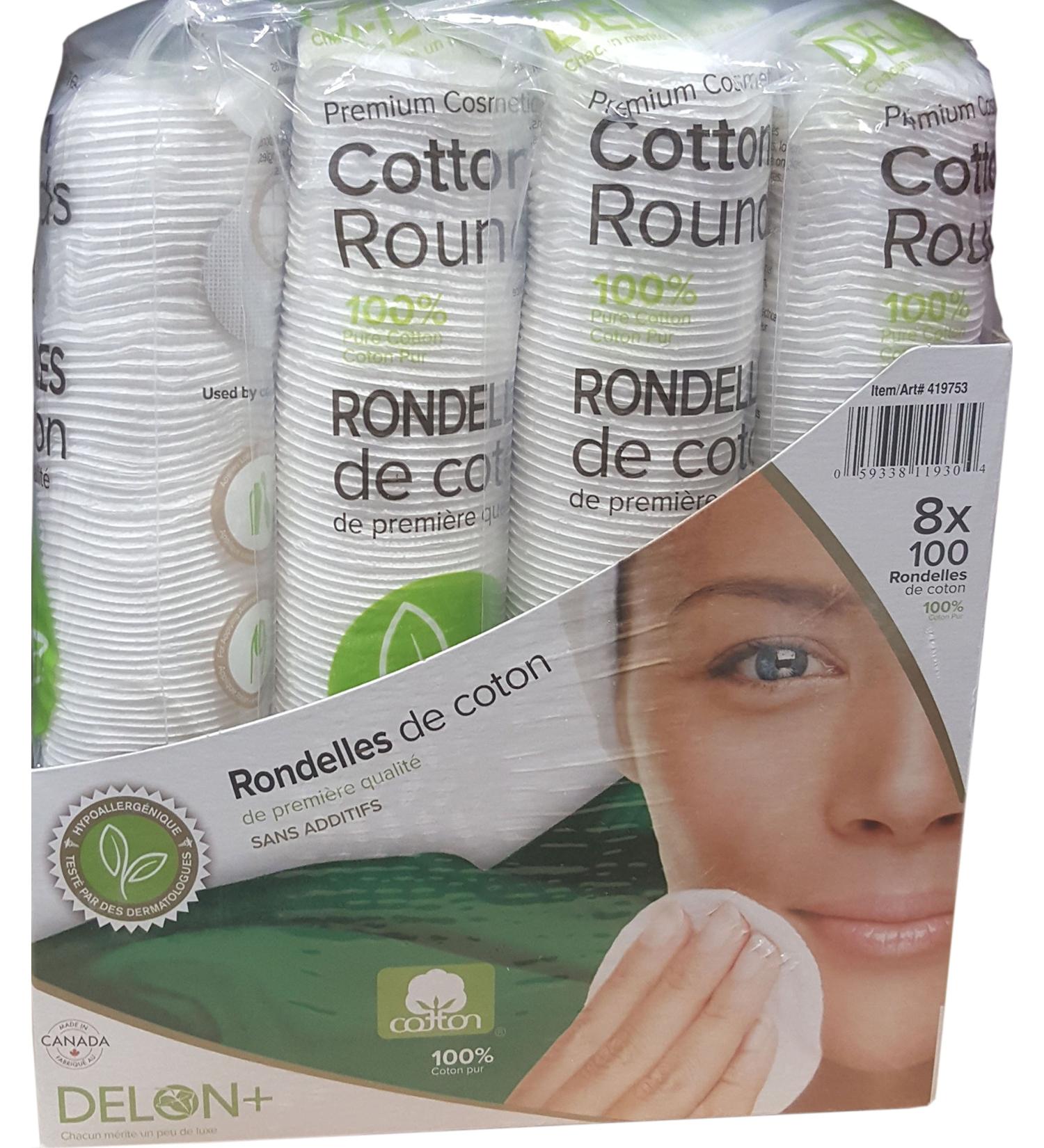 Cotton Delon + 100% Cotton Rounds 800 Count