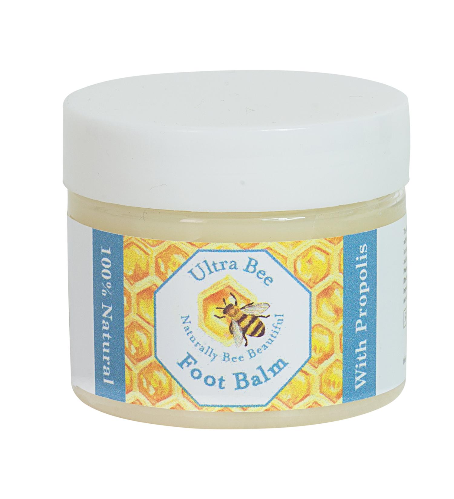 Ultra Bee Naturally Bee Beautiful 100% Natural Foot Balm Propolis Honey & Tea Tree