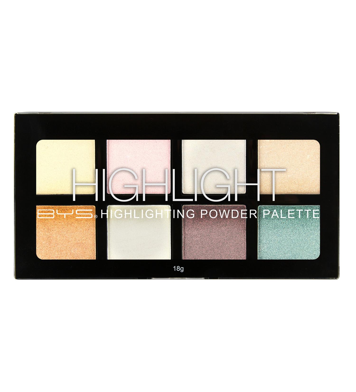 BYS Highlight Palette - 8 Shades of Illuminating Strobe and Glow Makeup for Face Eyes & Body | Enhance Complexion & Intensity - Buy Online on GoSupps.com