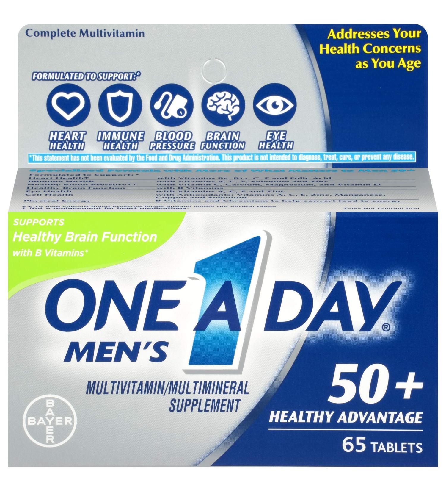 One A Day Men's 50+ Advantage Multivitamins 65 Count