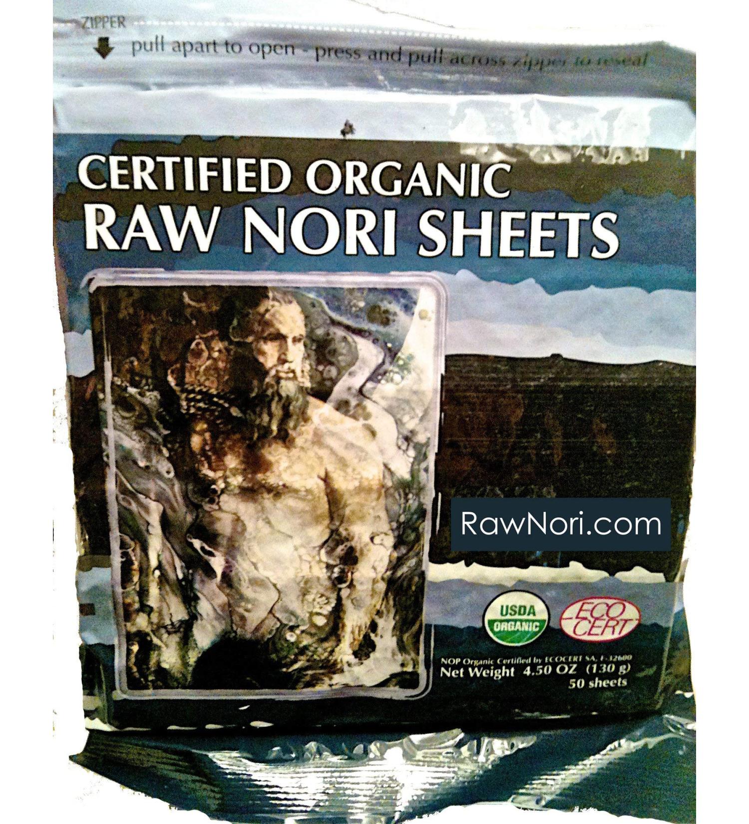 Organic Nori Sheets - 50 Pack, Vegan & Kosher Sushi Wrap Papers - Raw & Untoasted - Buy Online on GoSupps.com