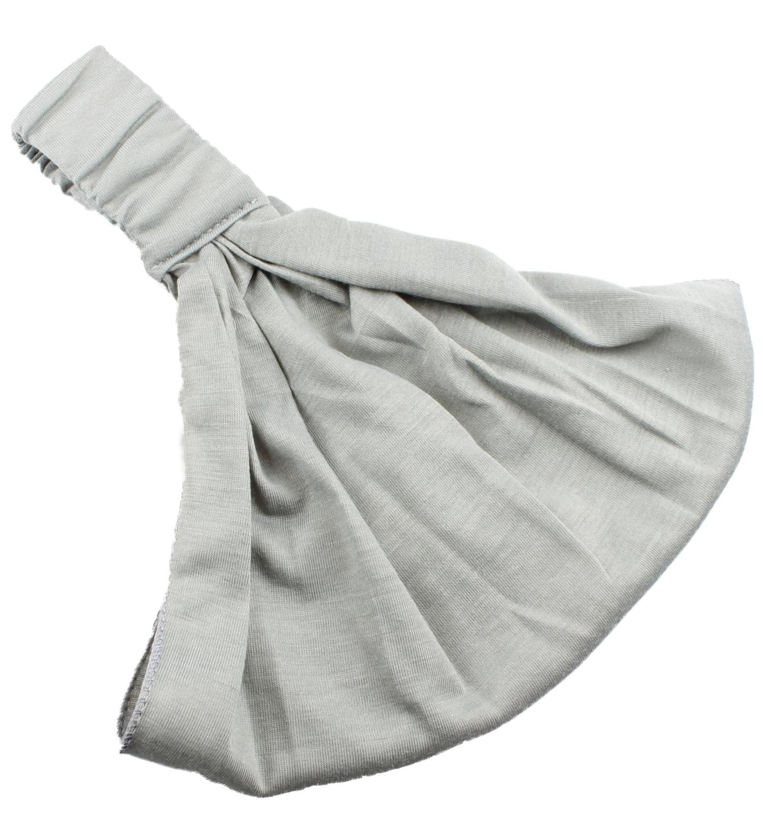 Grey Headwrap Headband Elasticated Head Wrap Cotton In Many Colours Stretchy 3 In 1