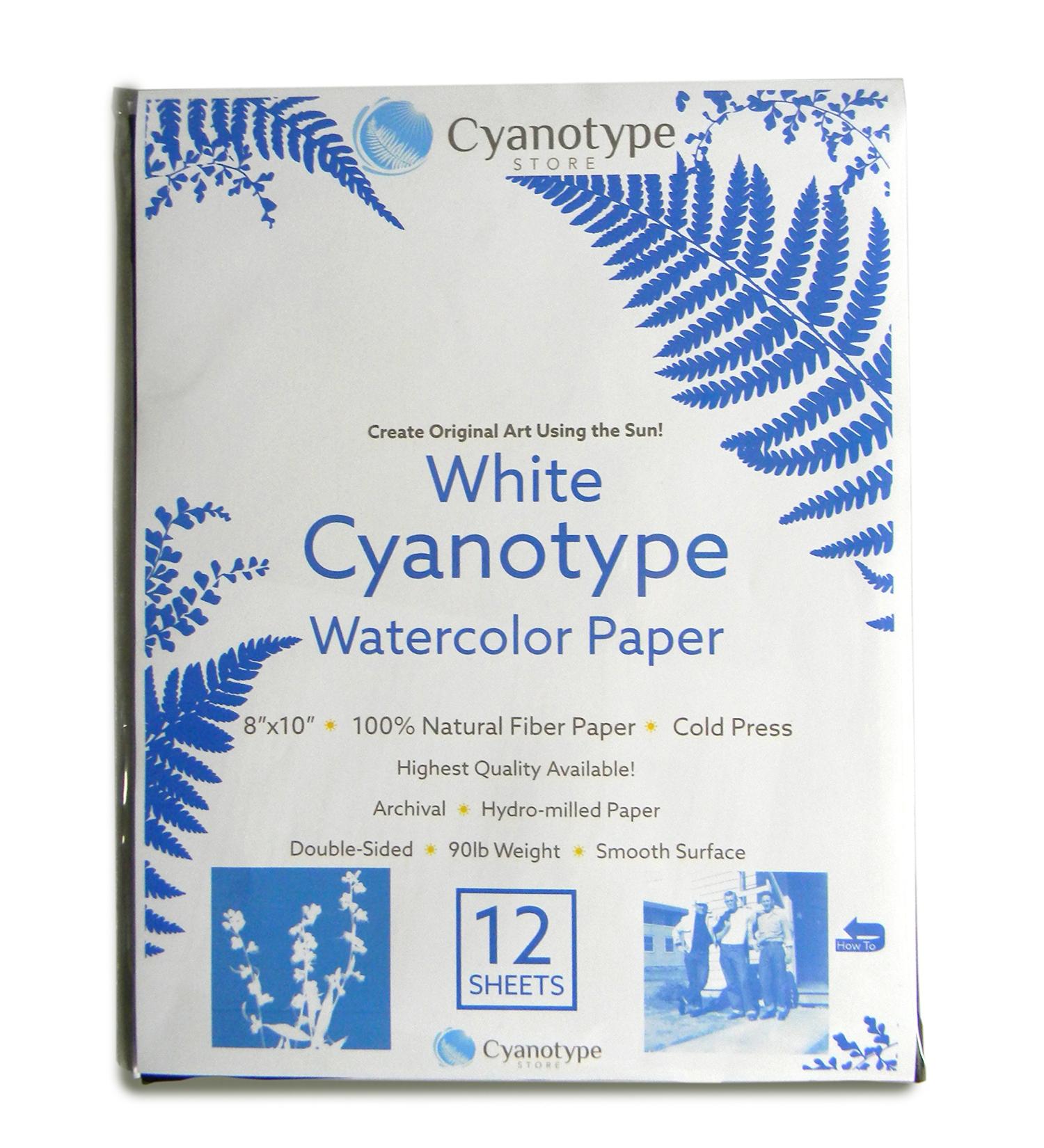 Cyanotype 8 x 10 Paper 12 Pack - White | High Quality Sun Printing Paper - Buy Online on GoSupps.com