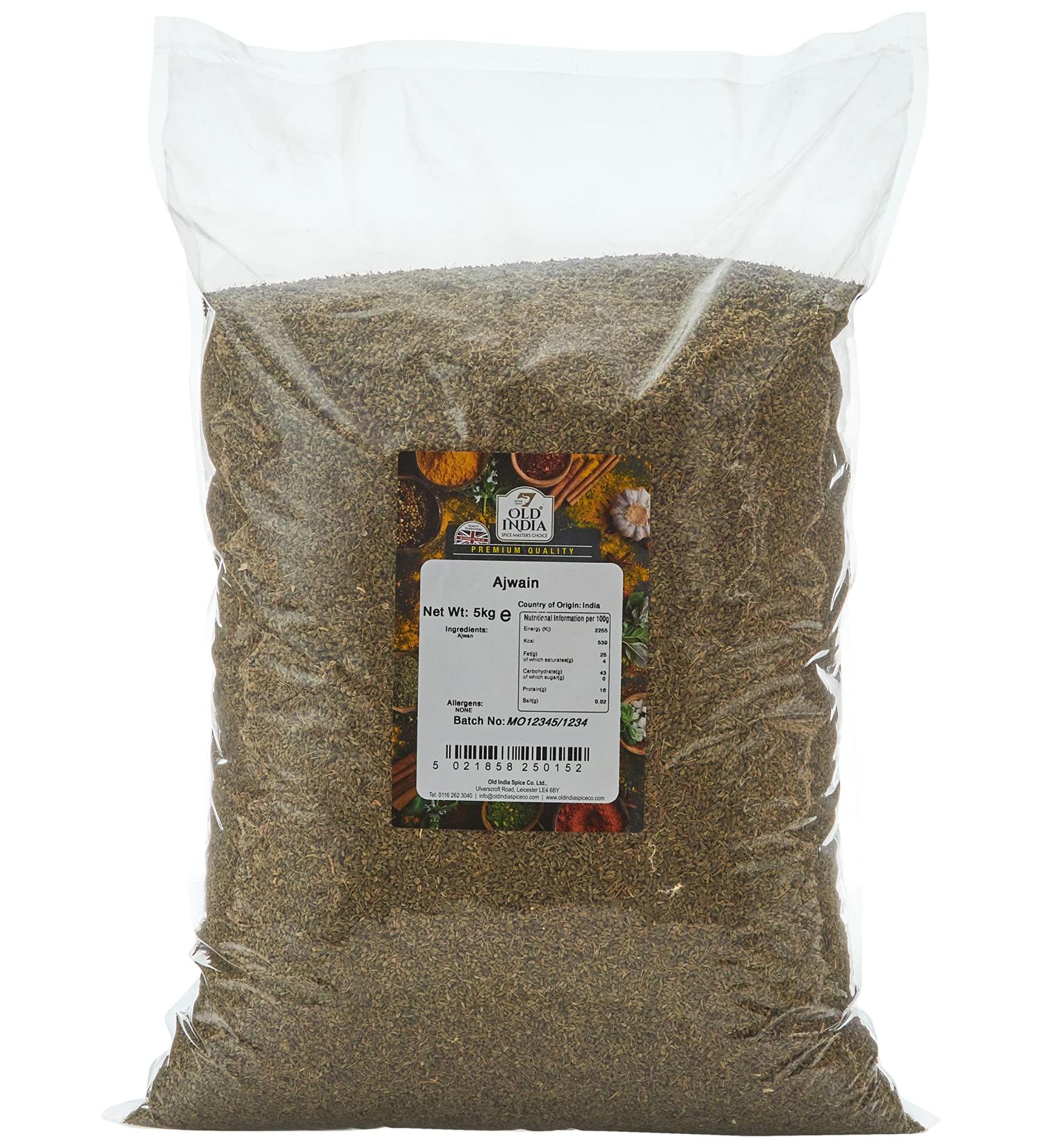 Premium Old India Ajwain (Carom Seeds) - 5kg | High Quality Spice for Cooking | Buy Online - Buy Online on GoSupps.com