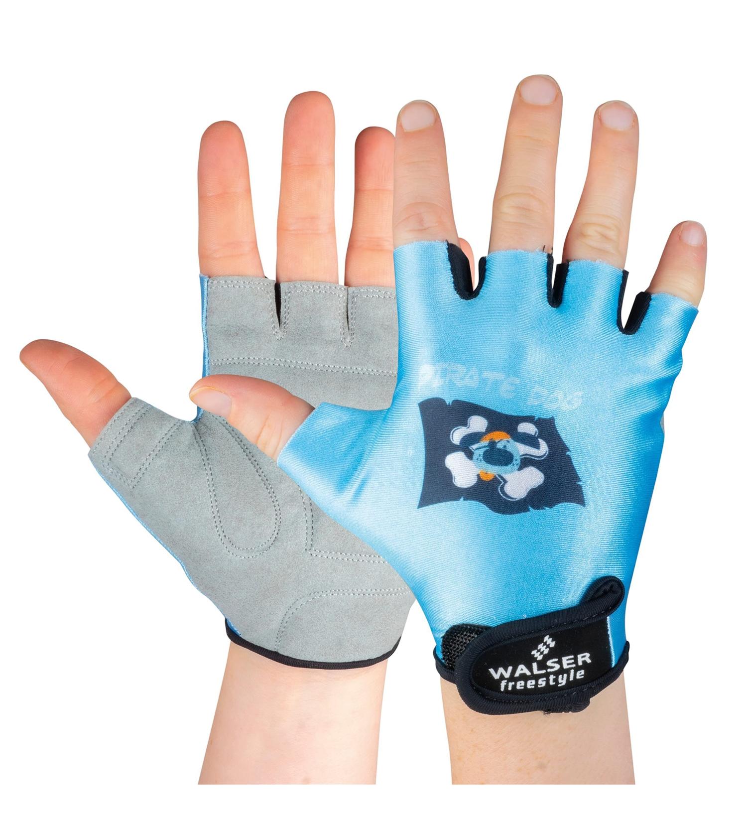 Walser CyclinG Gloves for Kids - Gel-Grip Non-Slip Velcro Fastening Lightweight Racing Mountain - XXS (Light Blue) - Buy Online on GoSupps.com