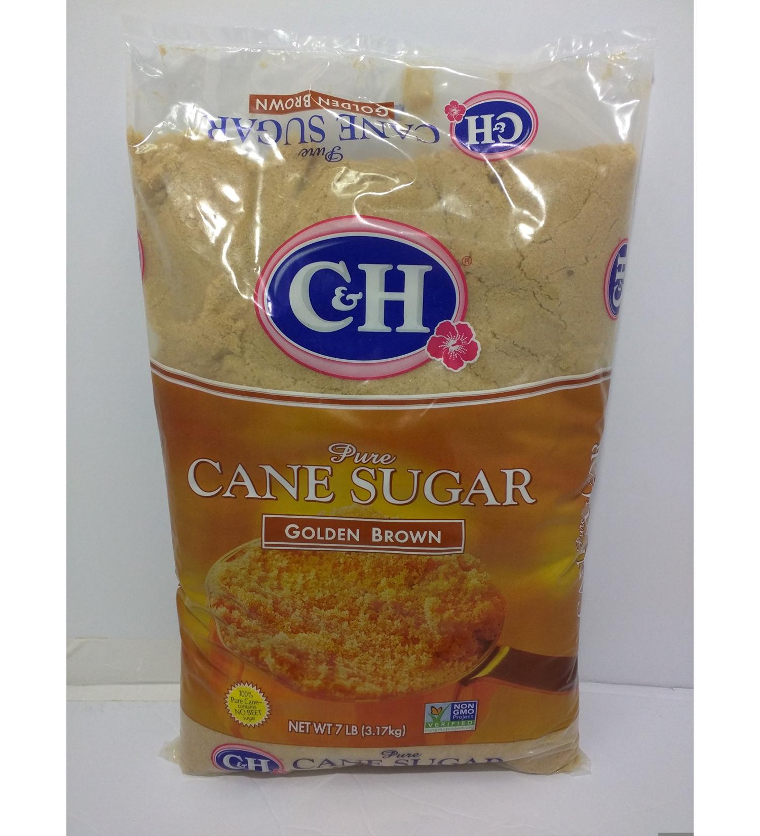 C&H Golden Brown Sugar - 100% Pure Cane Non-GMO - 7lb Bag - Buy Online on GoSupps.com