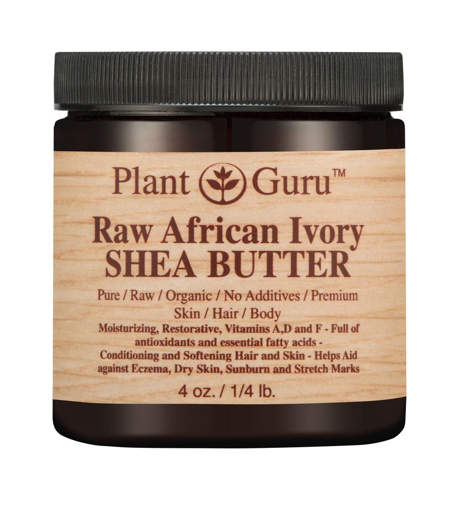 African Shea Butter Raw Unrefined 100% Pure Natural Organic Ivory Grade A - 4 oz - DIY Body Butters  Lotion  Cream  lip Balm & Soap Making Supplies  Eczema & Psoriasis Aid  Stretch Mark Product
