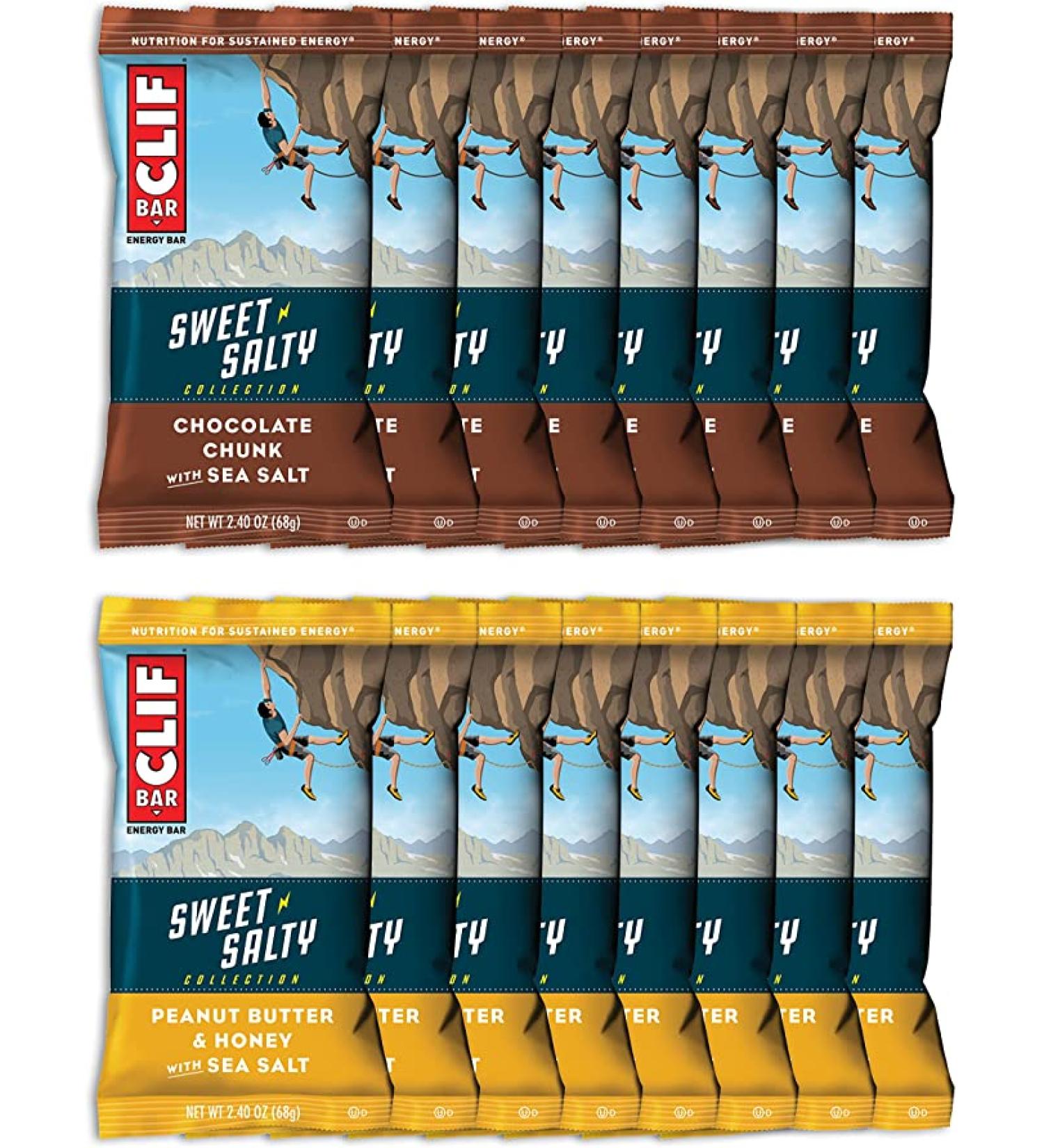 CLIF BARS Sweet & Salty Variety Pack - 16 Count Protein Energy Bars (2.4 Oz Each) - Buy Online on GoSupps.com