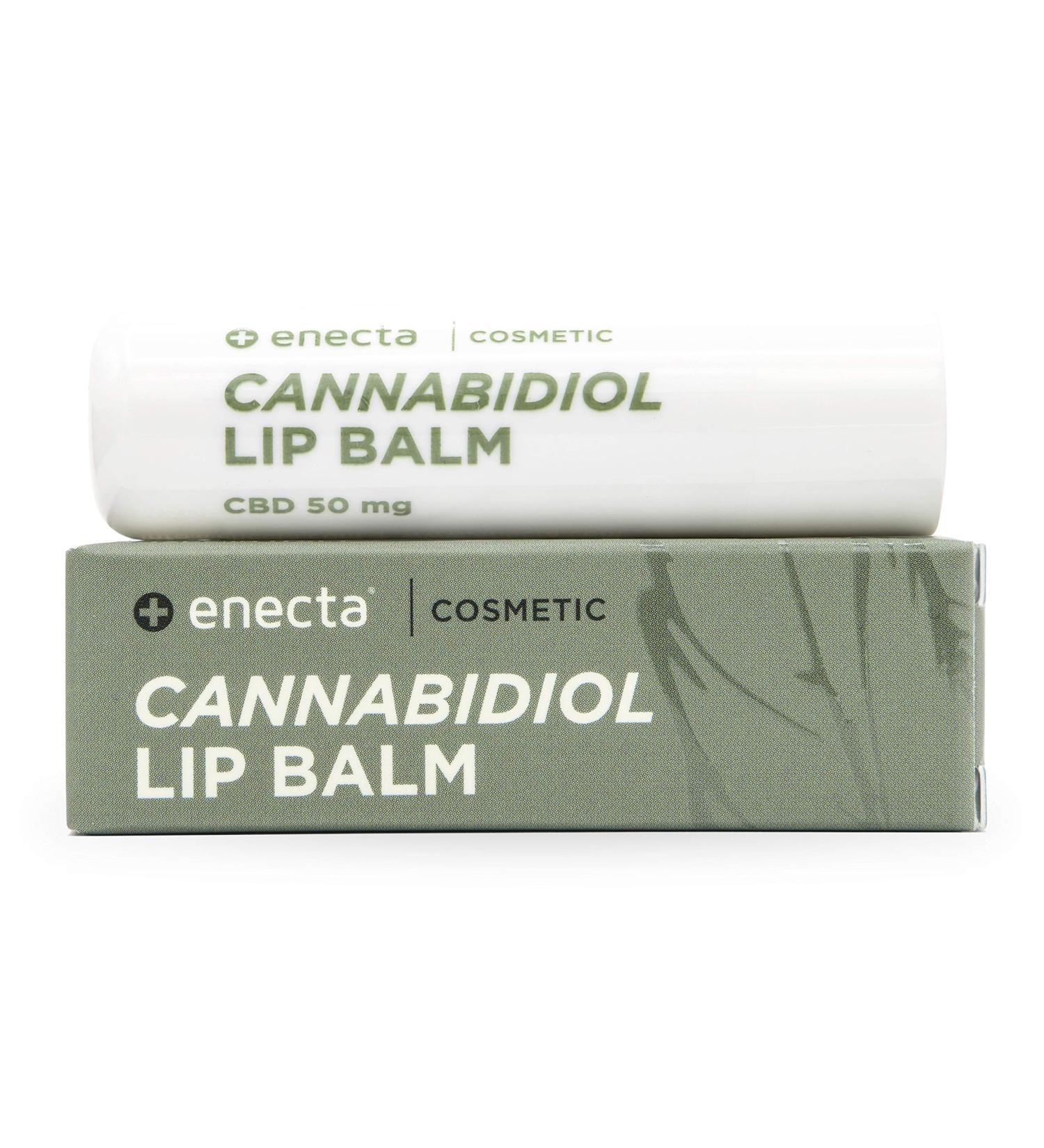 Enecta Hemp Extract Lip Balm 50mg | Protective Hypoallergenic & Dermatologically Tested for Naturally Protected Lips - International Shipping Available - Buy Online on GoSupps.com